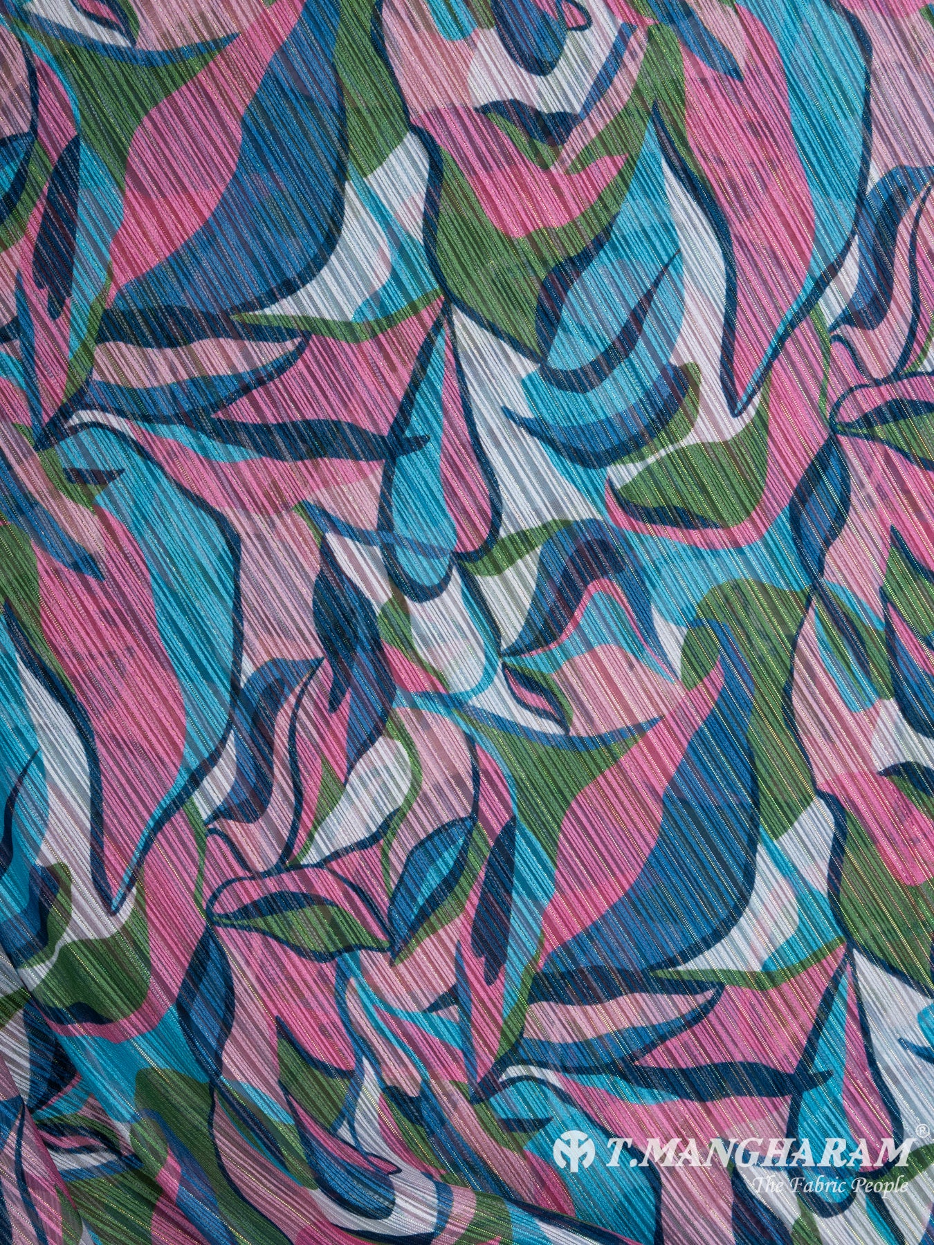 Multicolor Lurex Chiffon Fabric - EC7230 view-3