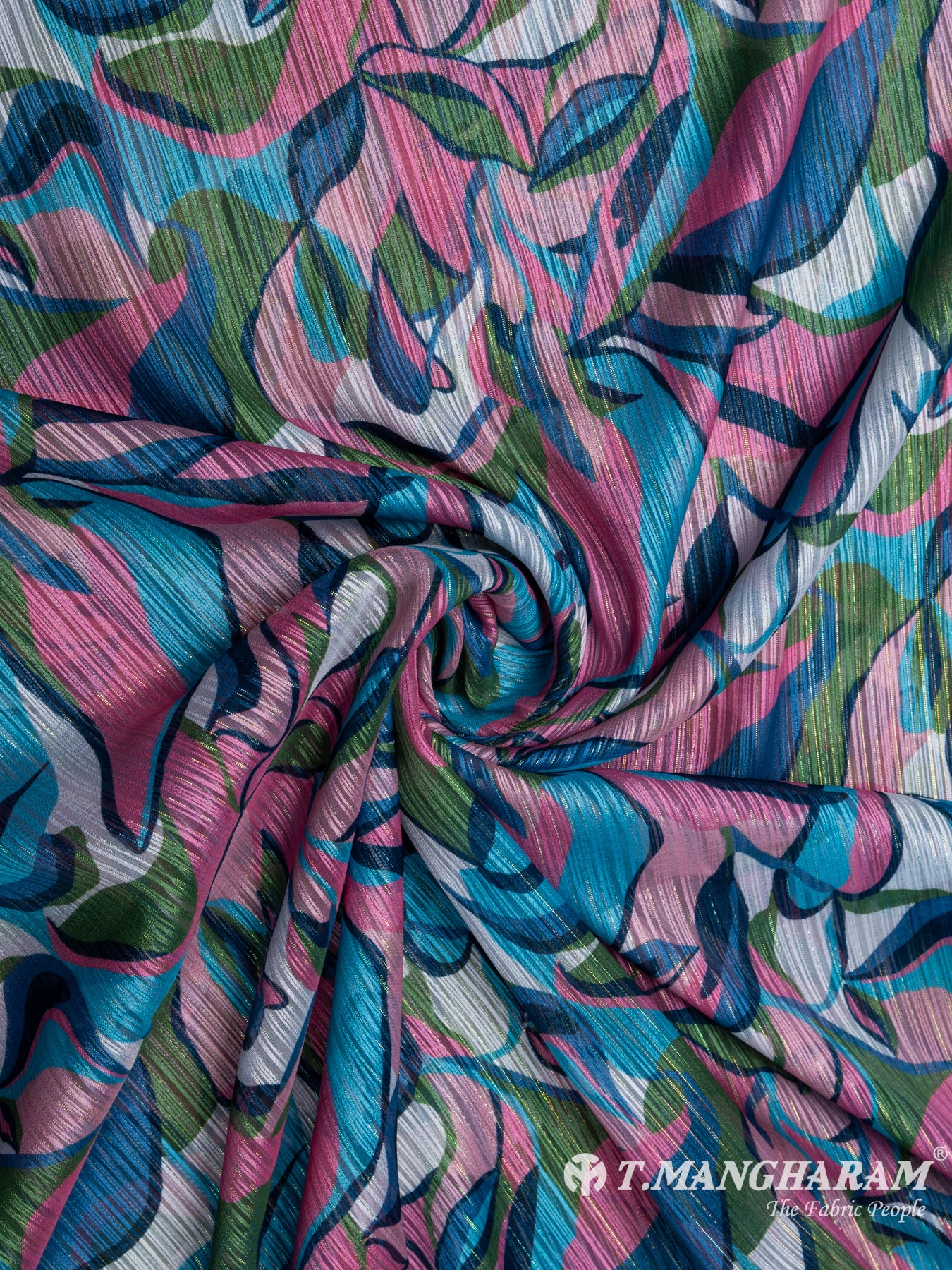 Multicolor Lurex Chiffon Fabric - EC7230 view-1