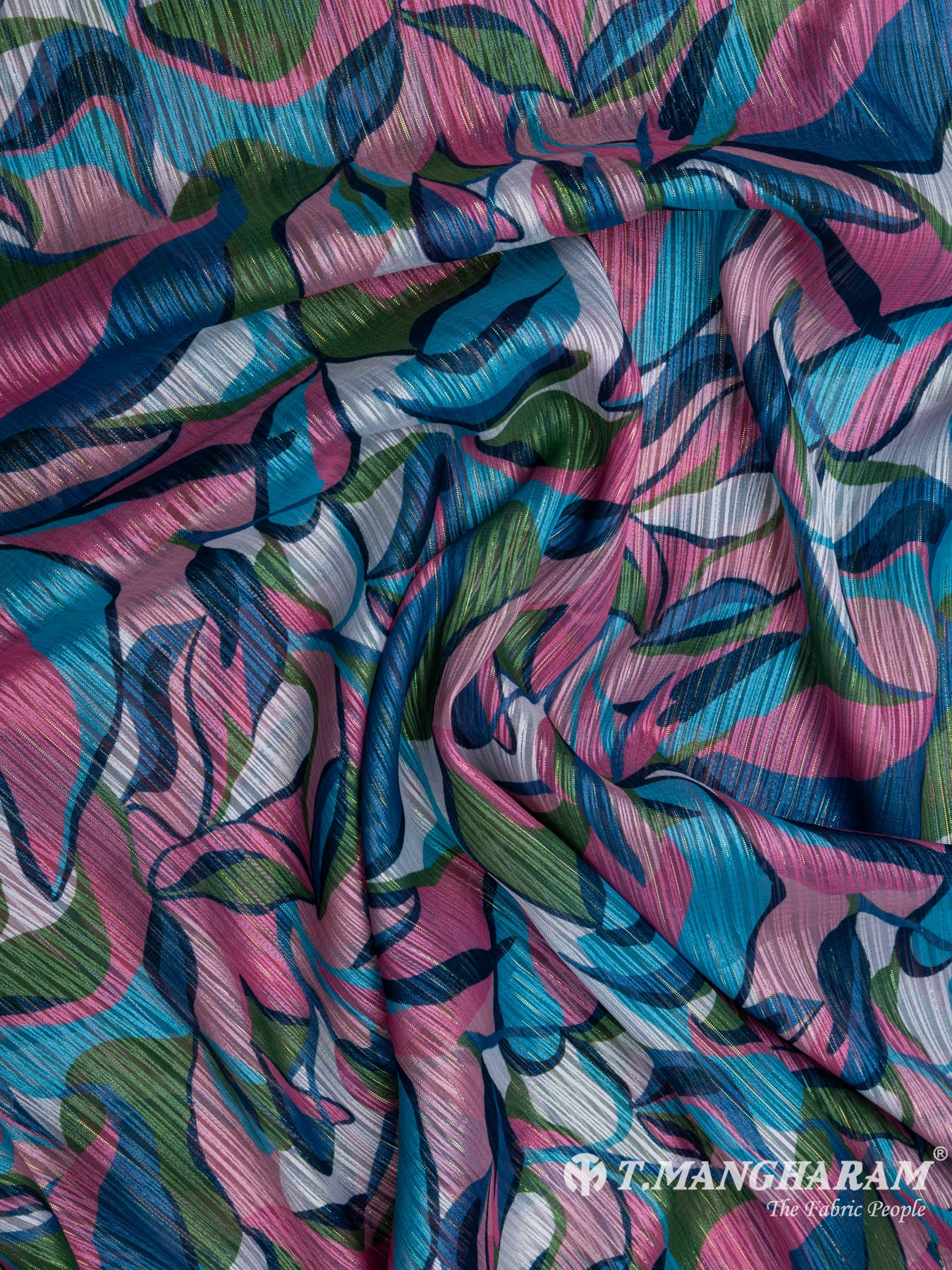Multicolor Lurex Chiffon Fabric - EC7230 view-4