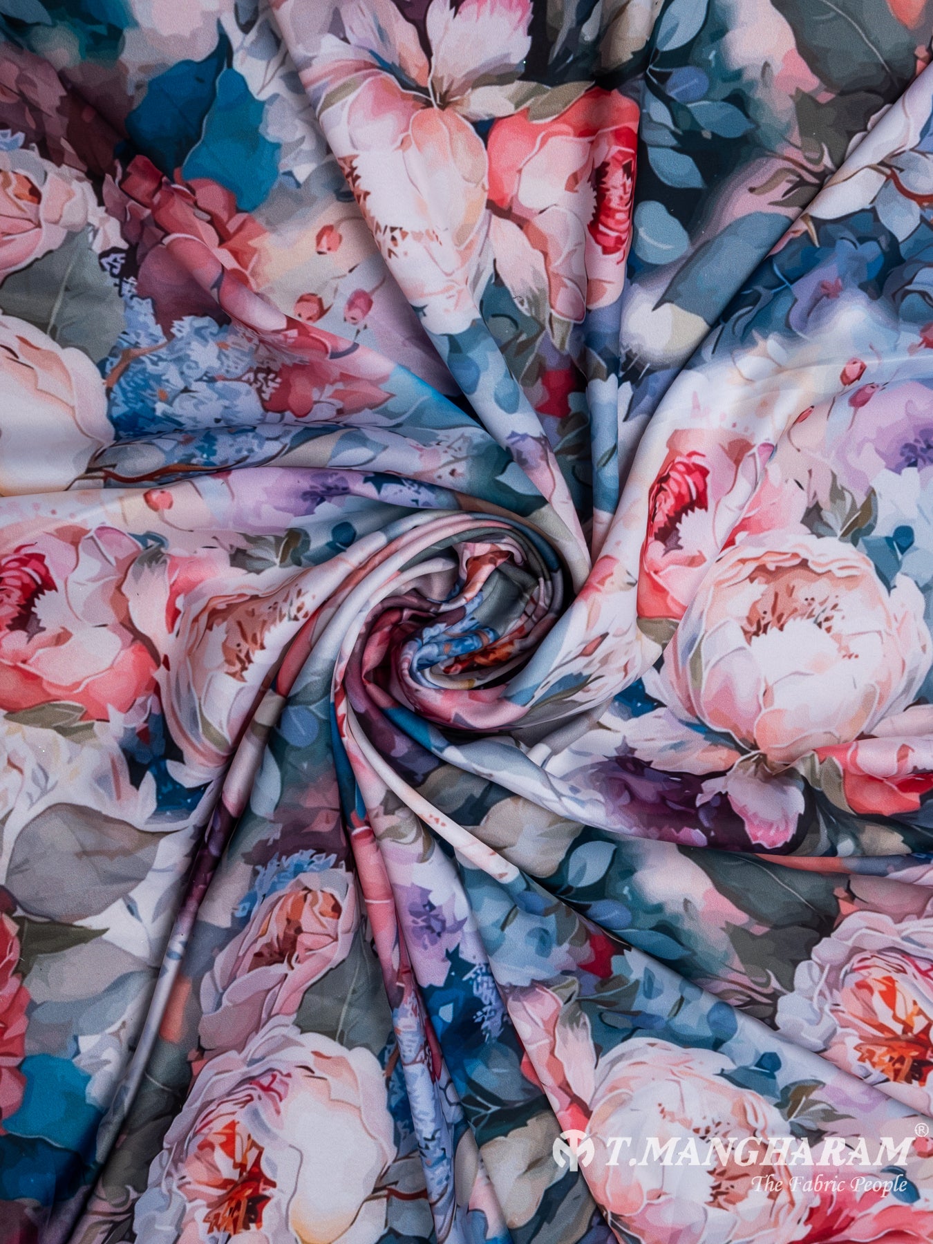 Multicolor Satin Fabric - EB5106 view-1