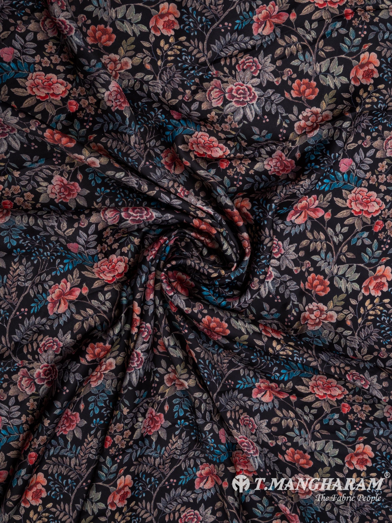 Black Satin Fabric - EB5109 view-1