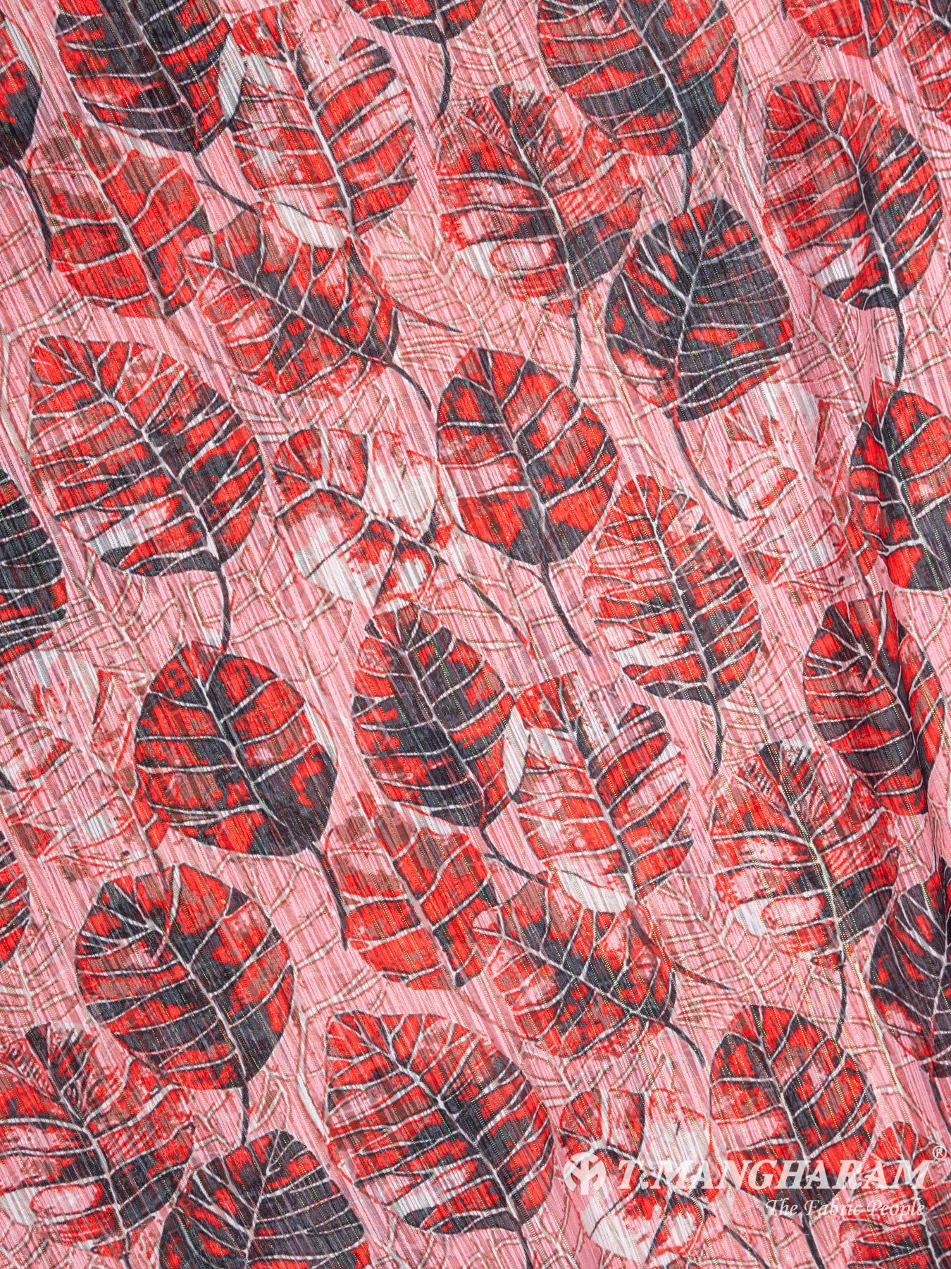 Pink Lurex Chiffon Fabric - EC7225 view-3