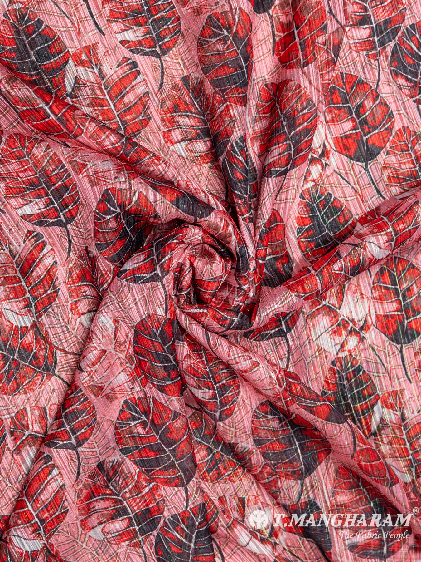 Pink Lurex Chiffon Fabric - EC7225 view-1