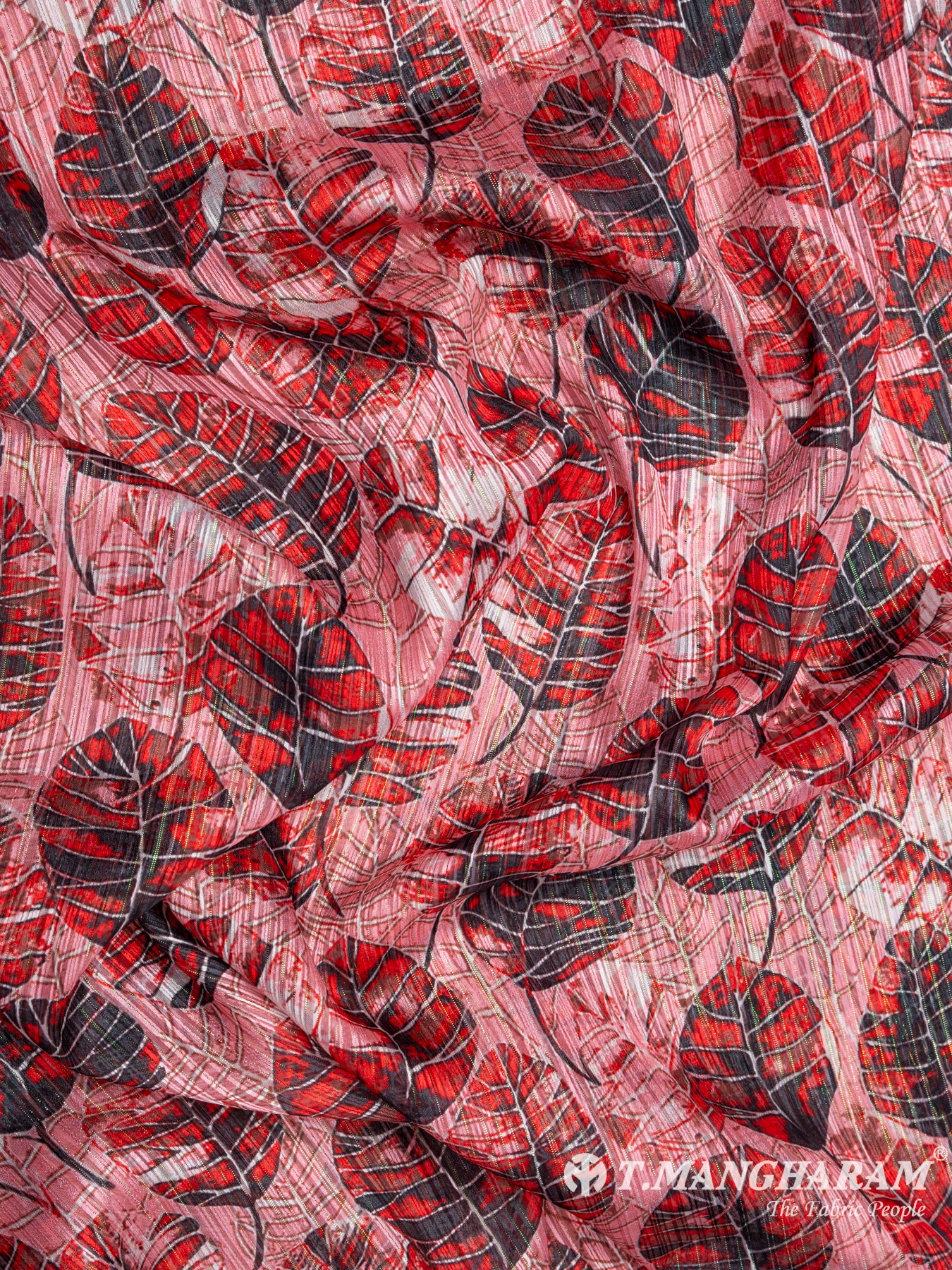Pink Lurex Chiffon Fabric - EC7225 view-4