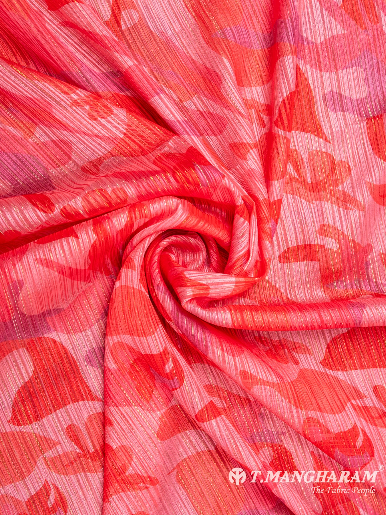 Pink Lurex Chiffon Fabric - EC7227 view-1