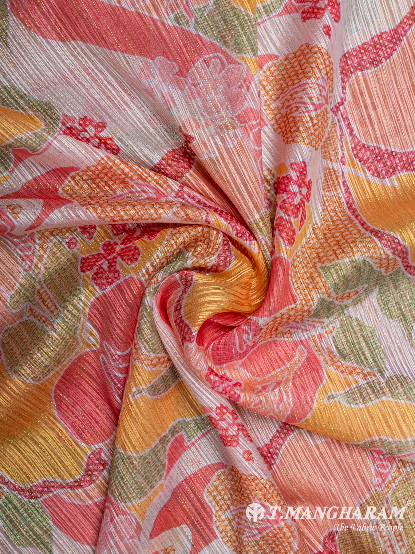 Multicolor Lurex Chiffon Fabric - EC7228 view-1