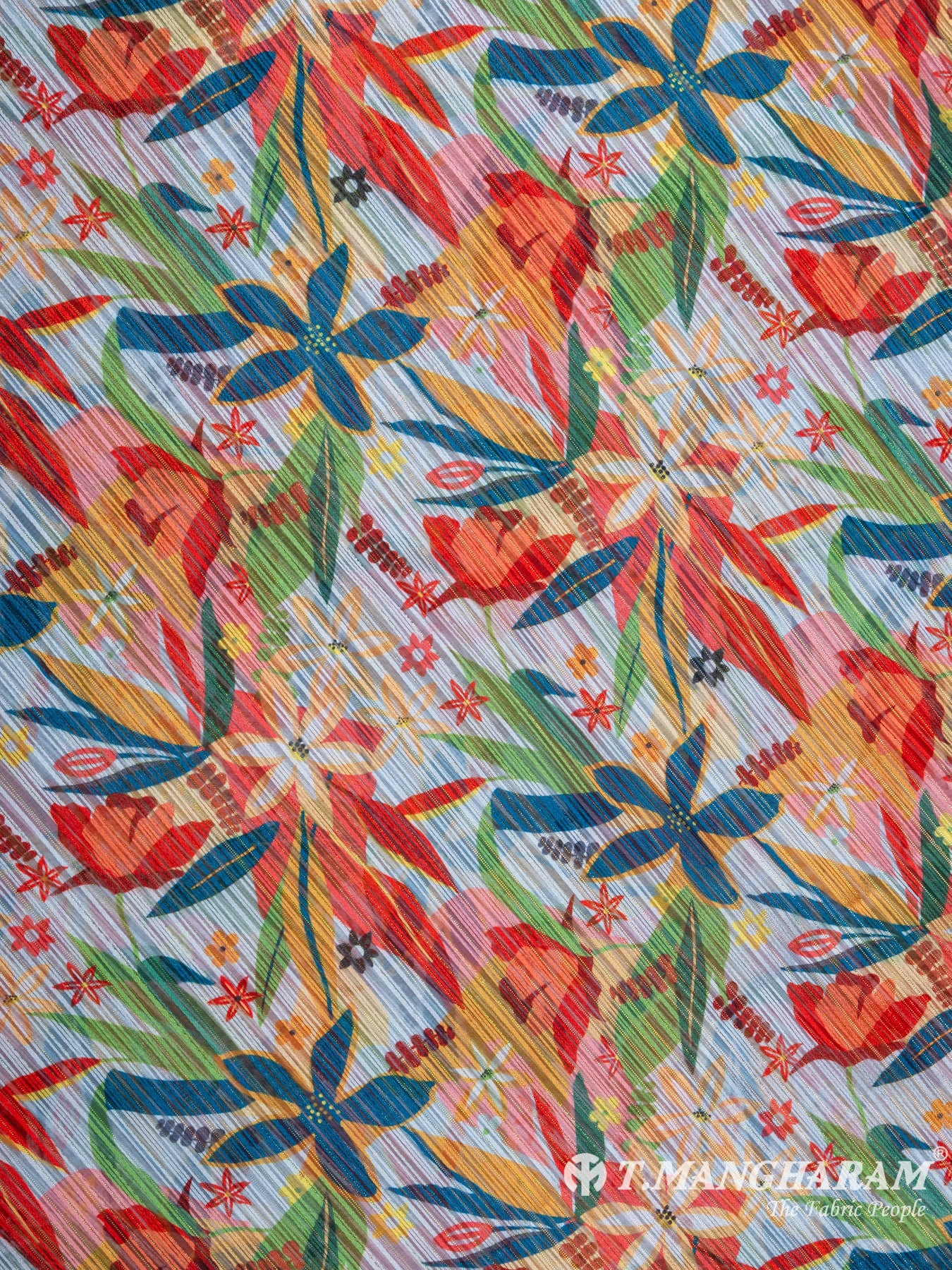 Multicolor Lurex Chiffon Fabric - EC7220 view-3