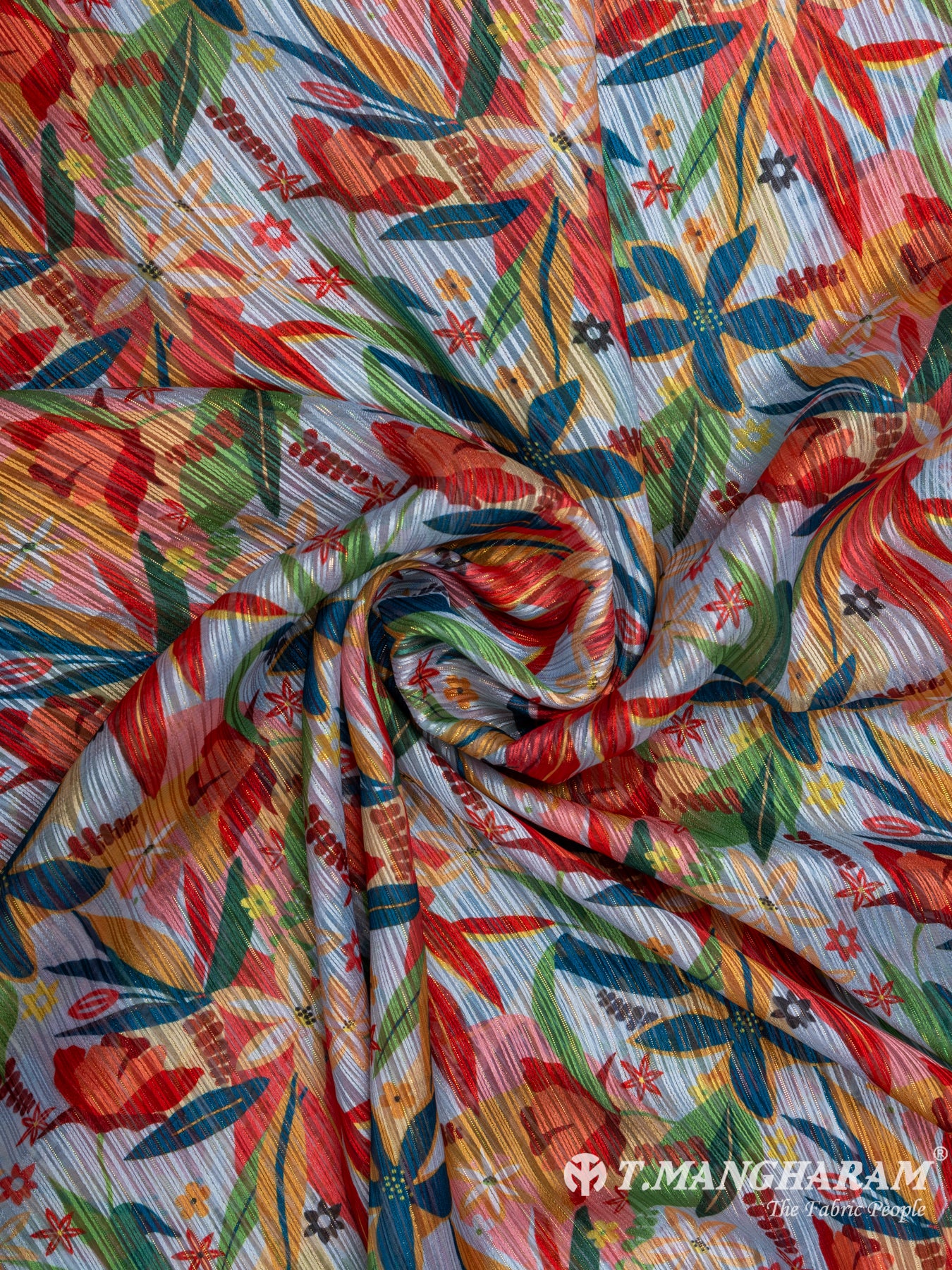 Multicolor Lurex Chiffon Fabric - EC7220 view-1
