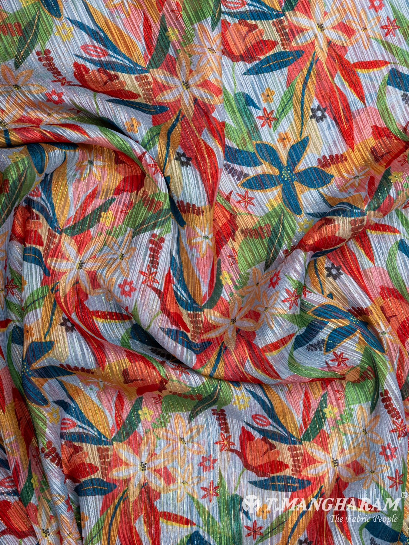 Multicolor Lurex Chiffon Fabric - EC7220 view-4