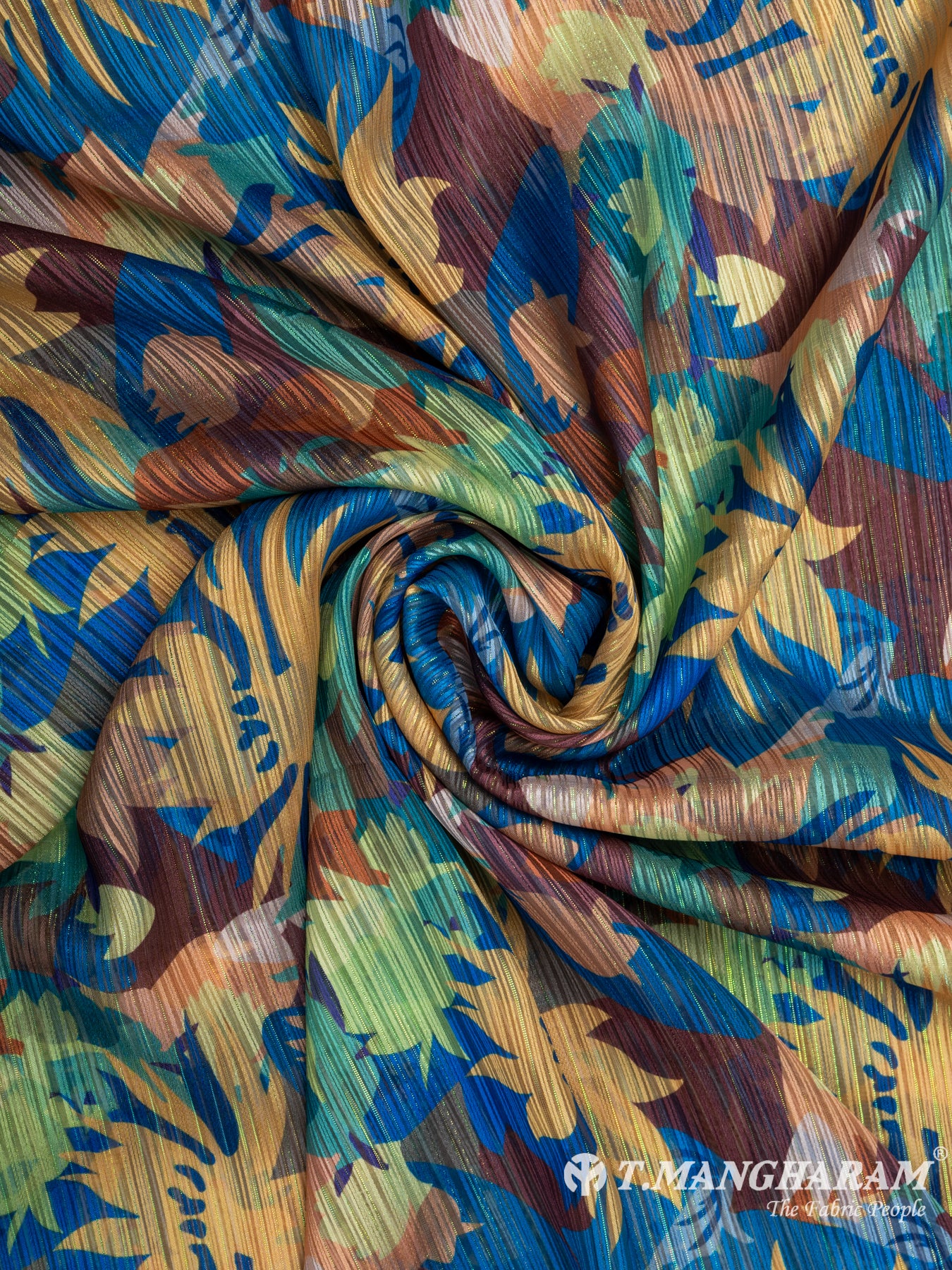 Multicolor Lurex Chiffon Fabric - EC7221 view-1