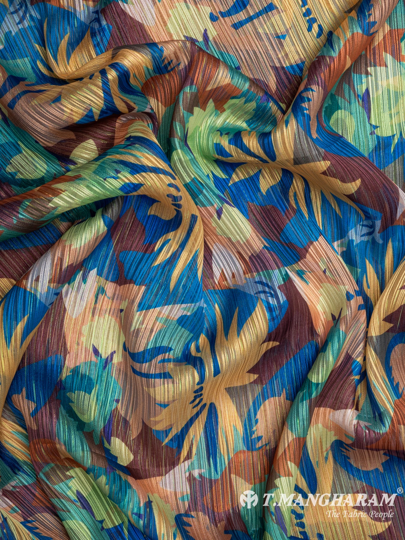 Multicolor Lurex Chiffon Fabric - EC7221 view-4
