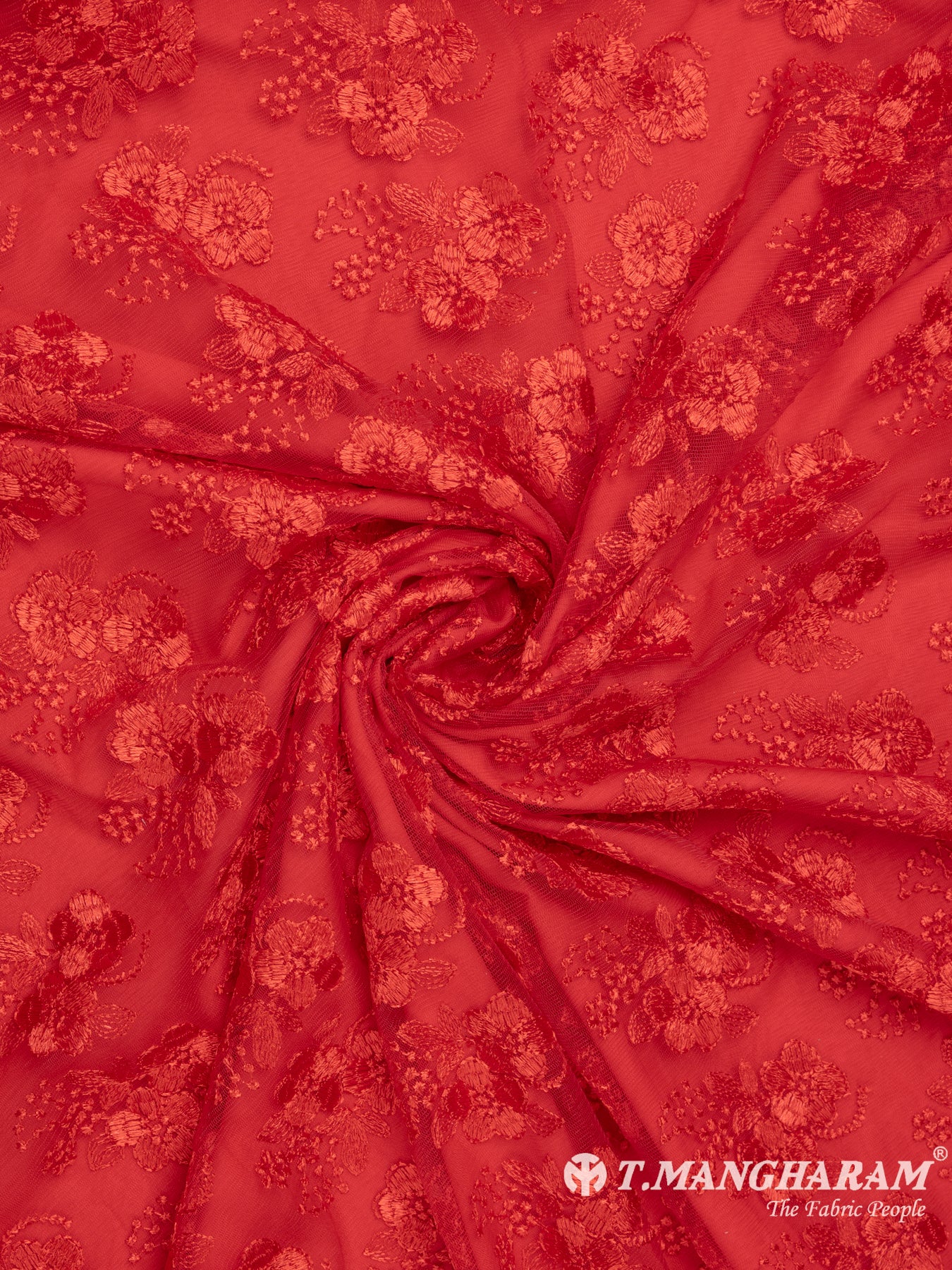 Red Fancy Net Fabric - EC7539 view-1