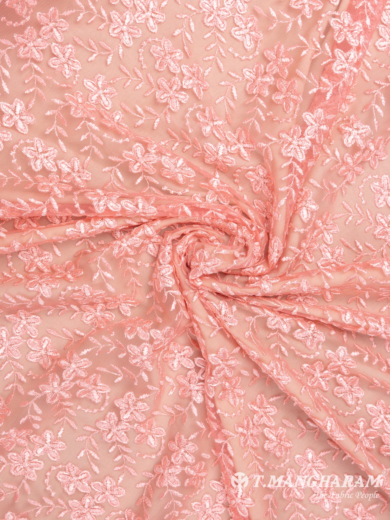 Peach Fancy Net Fabric - EC7505 view-1