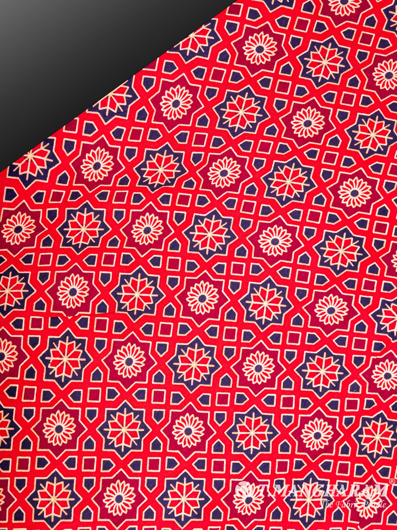Red Rayon Cotton Fabric - EC5711 view-2