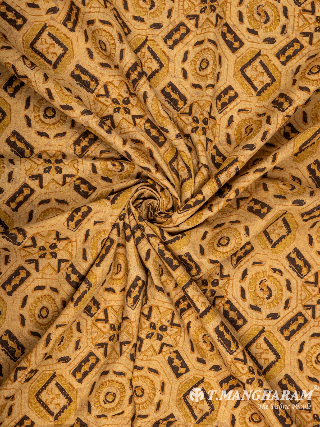 Yellow Rayon Cotton Fabric - EC5726 view-1