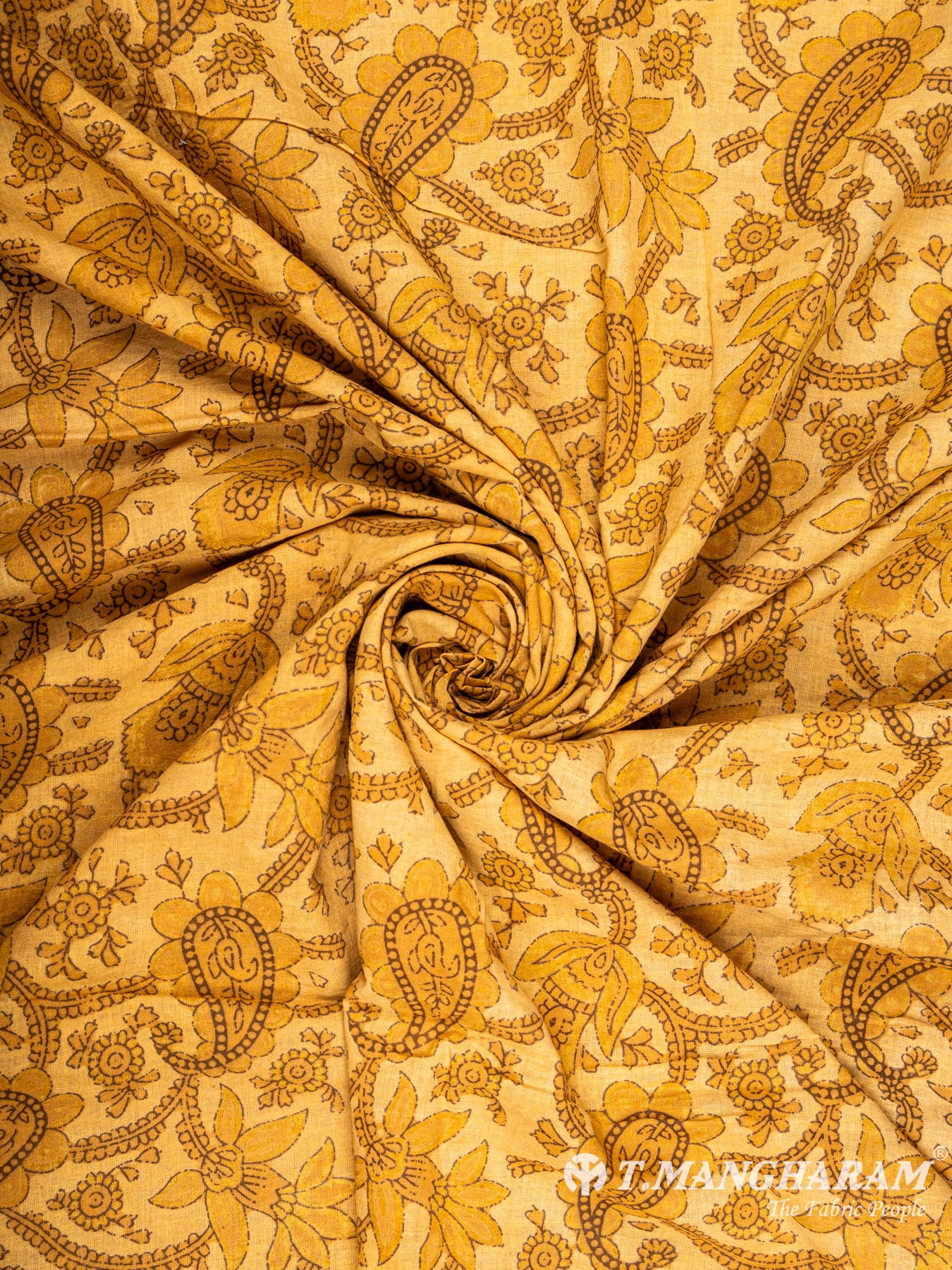 Yellow Rayon Cotton Fabric - EC5729 view-1