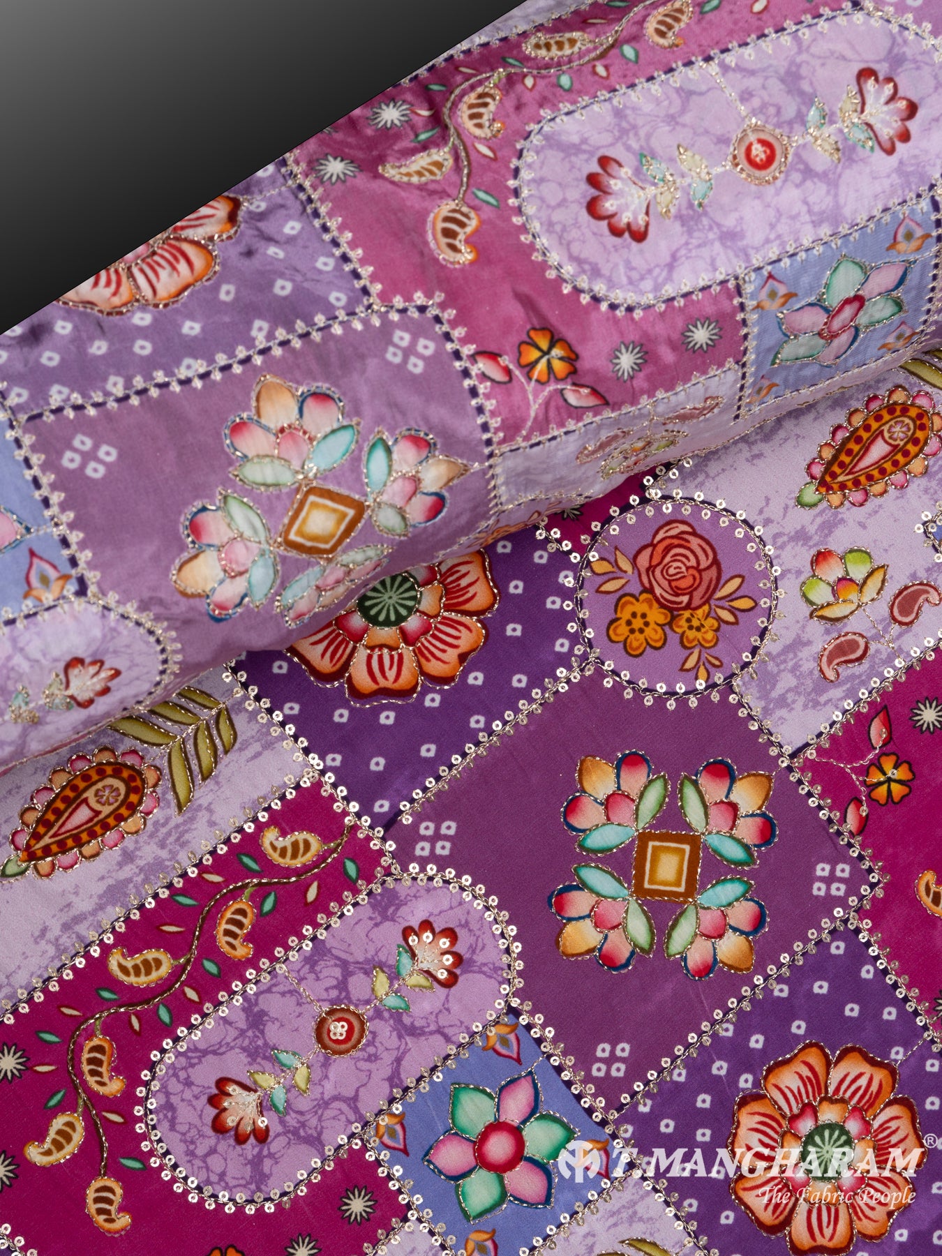 Violet Chinnon Silk Fabric - EB5180 view-2
