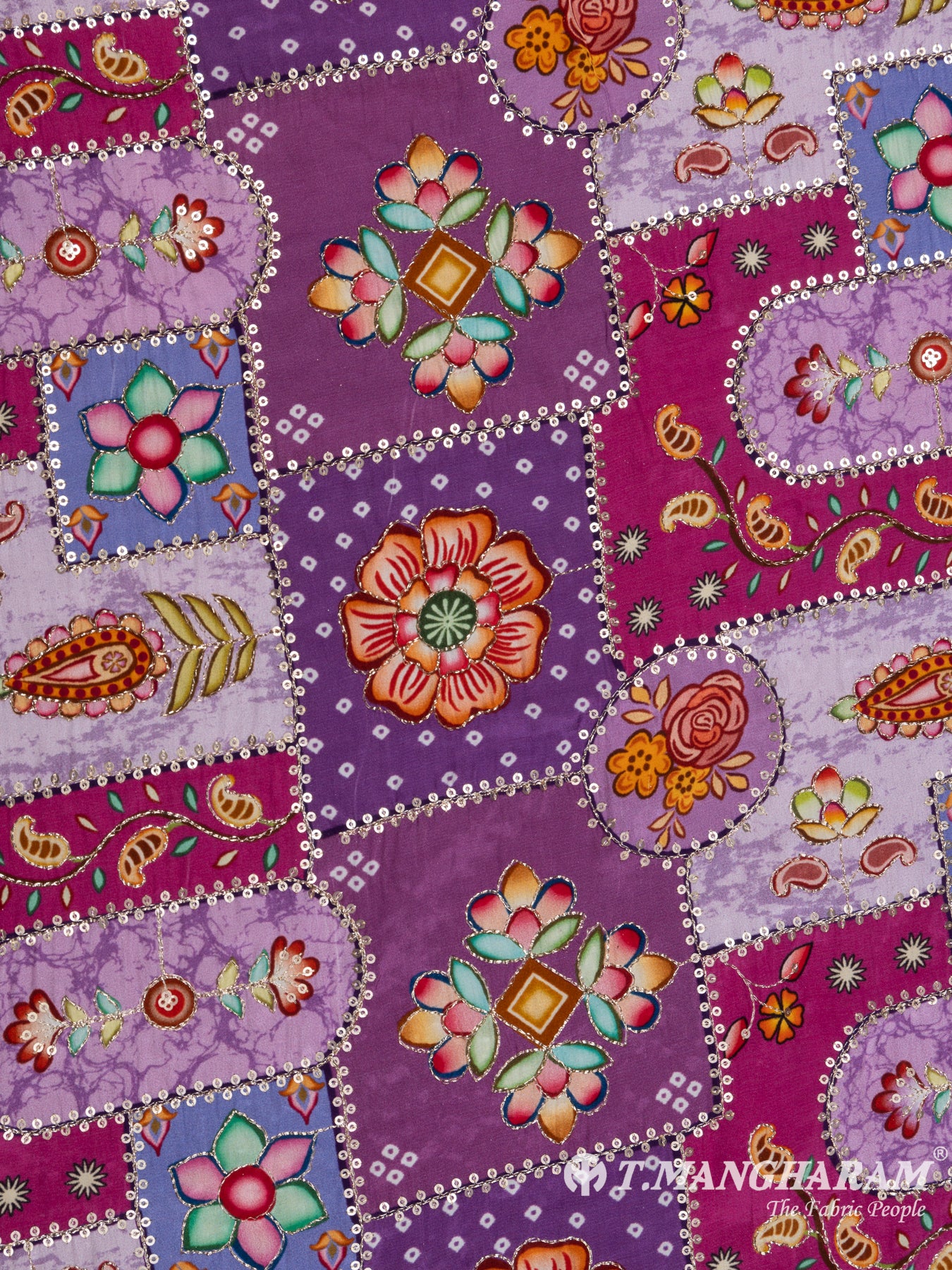Violet Chinnon Silk Fabric - EB5180 view-3