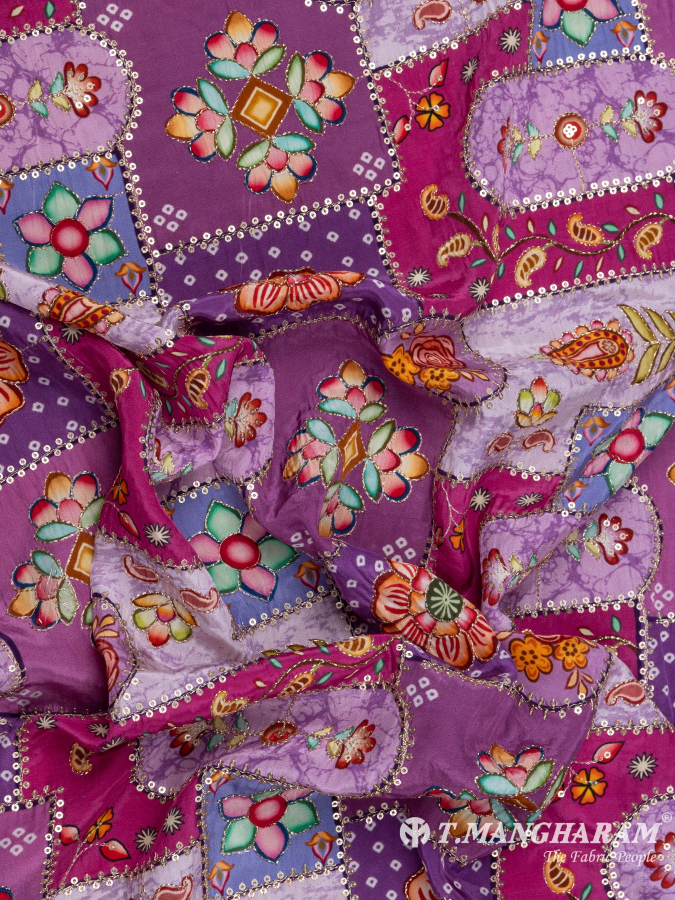 Violet Chinnon Silk Fabric - EB5180 view-4