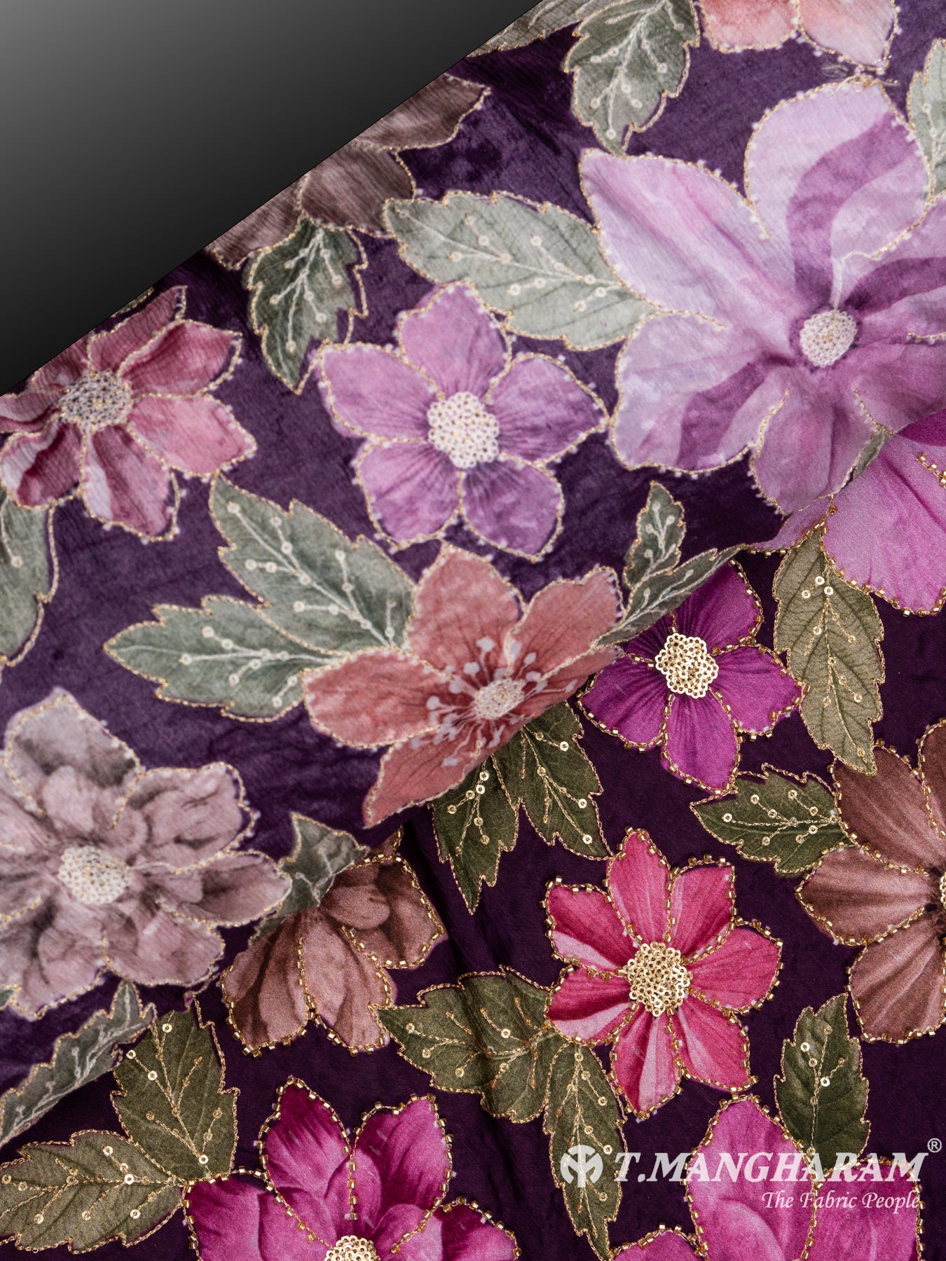 Purple Chinnon Silk Fabric - EB5178 view-2