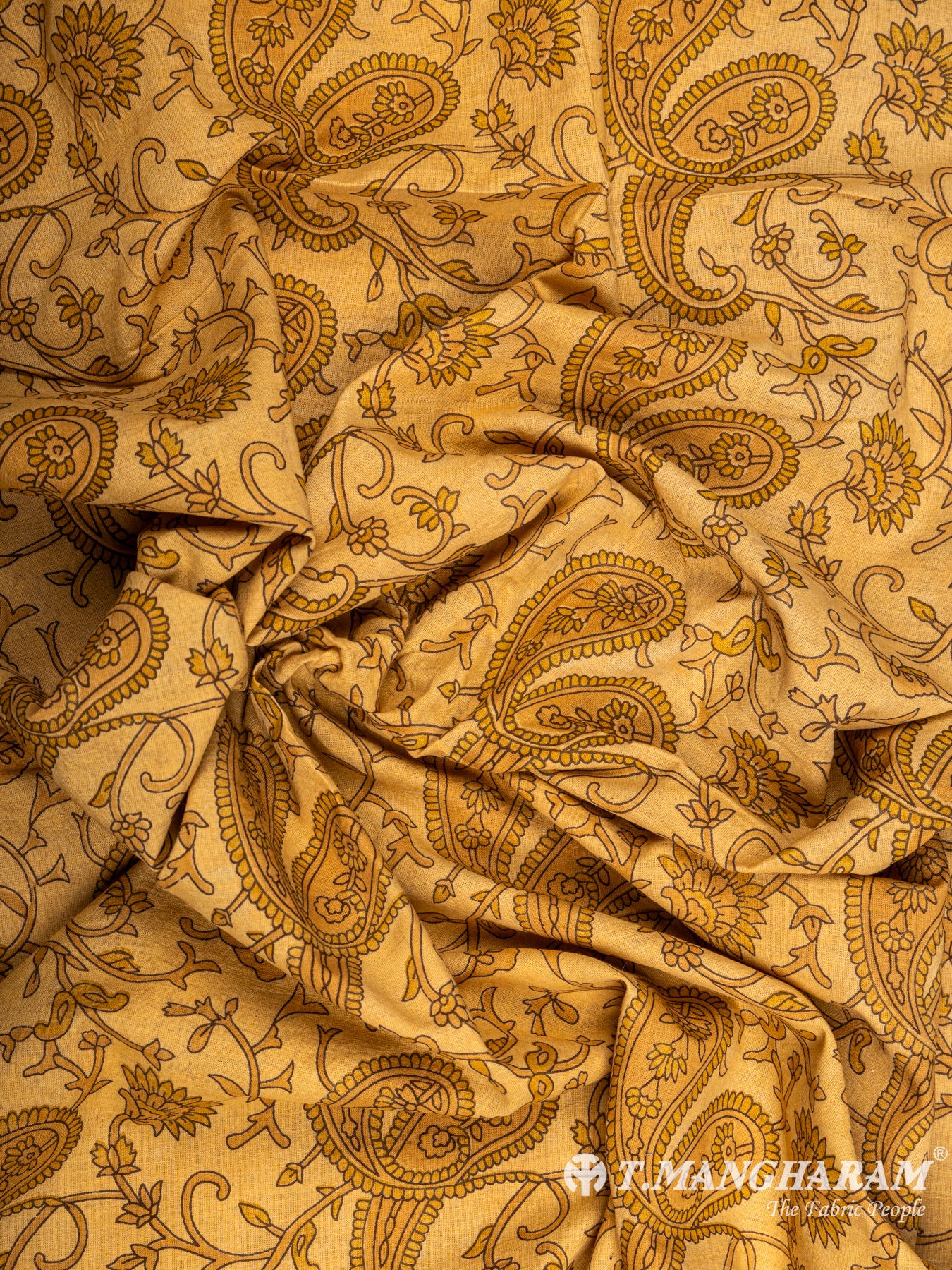 Yellow Rayon Cotton Fabric - EC5728 view-4