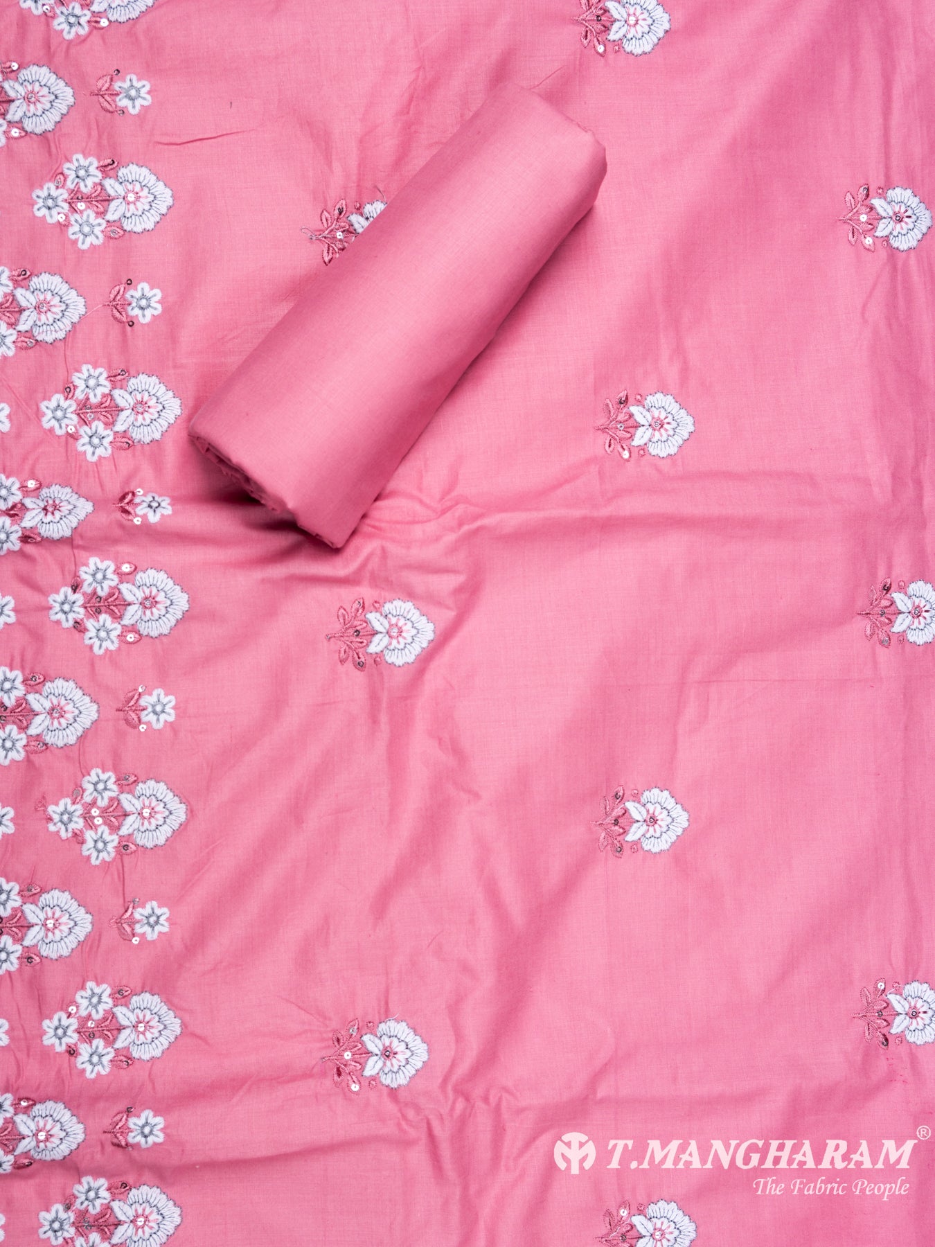 Pink Cotton Chudidhar Fabric Set - EH1434 view-2