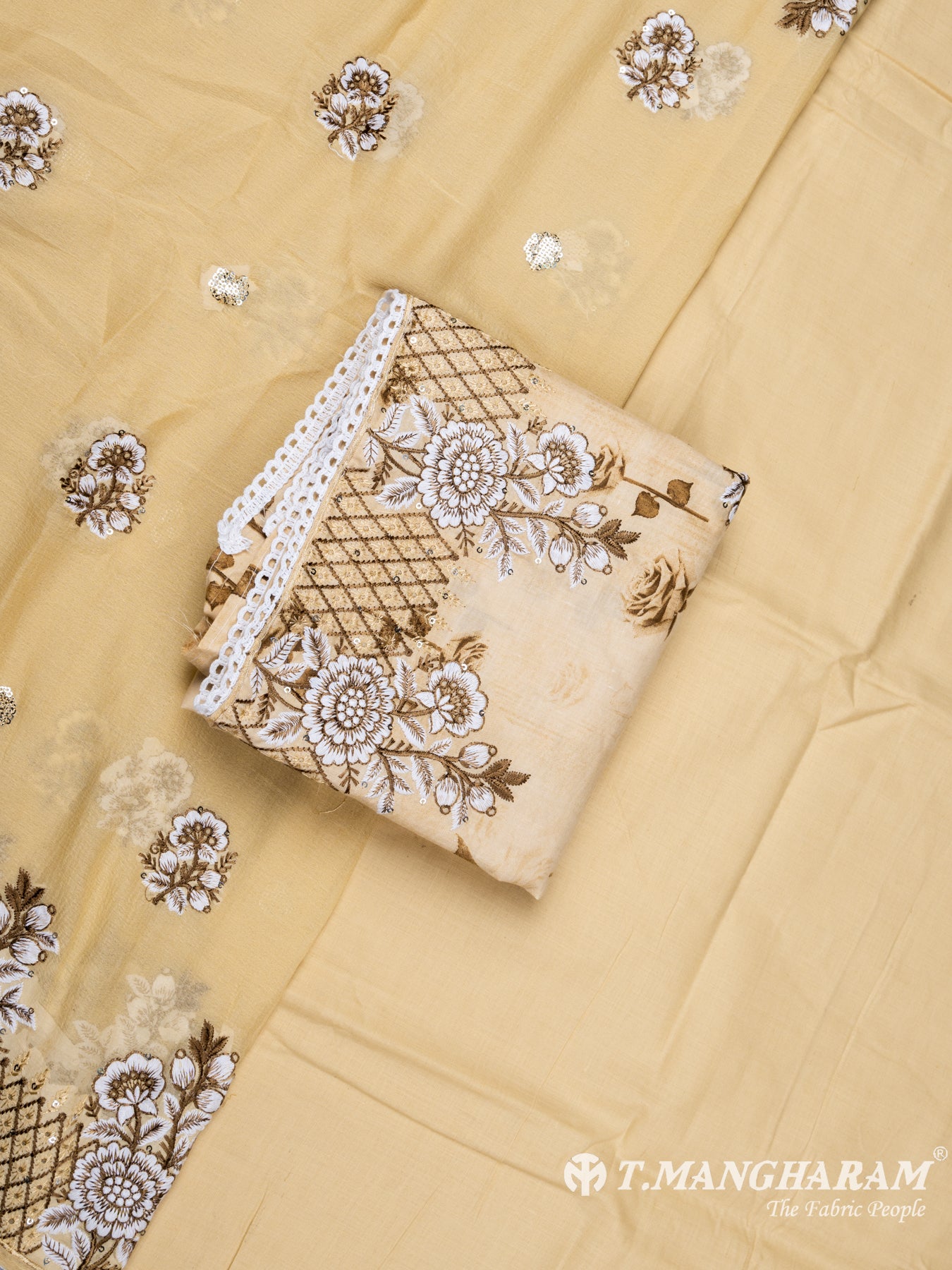 Yellow Cotton Chudidhar Fabric Set - EH1510 view-1
