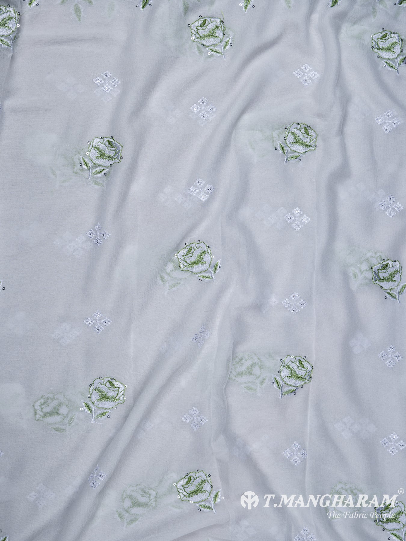 Green Cotton Chudidhar Fabric Set - EH1456 view-3