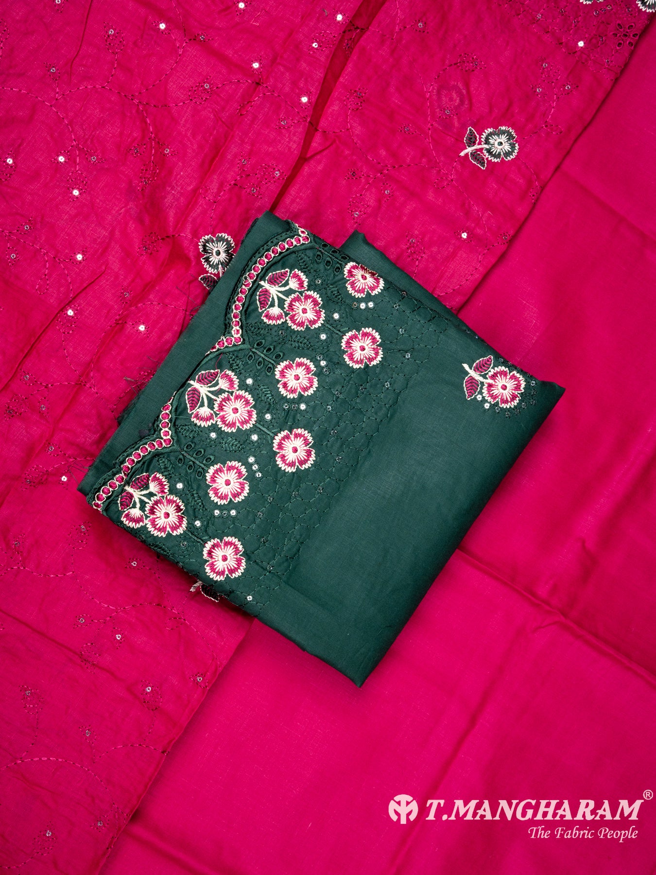 Multicolor Cotton Chudidhar Fabric Set - EH1442 view-1