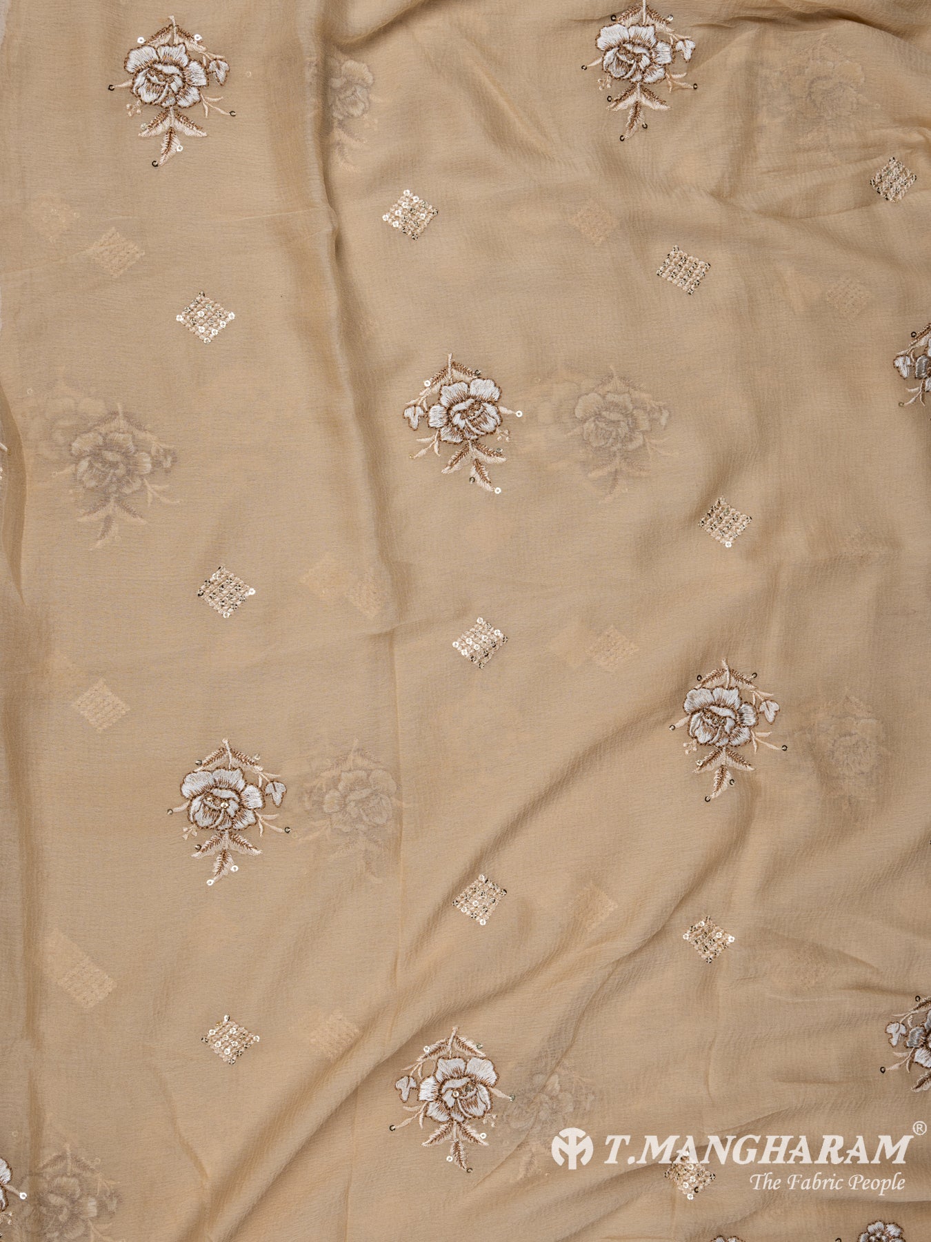 Beige Cotton Chudidhar Fabric Set - EH1493 view-3