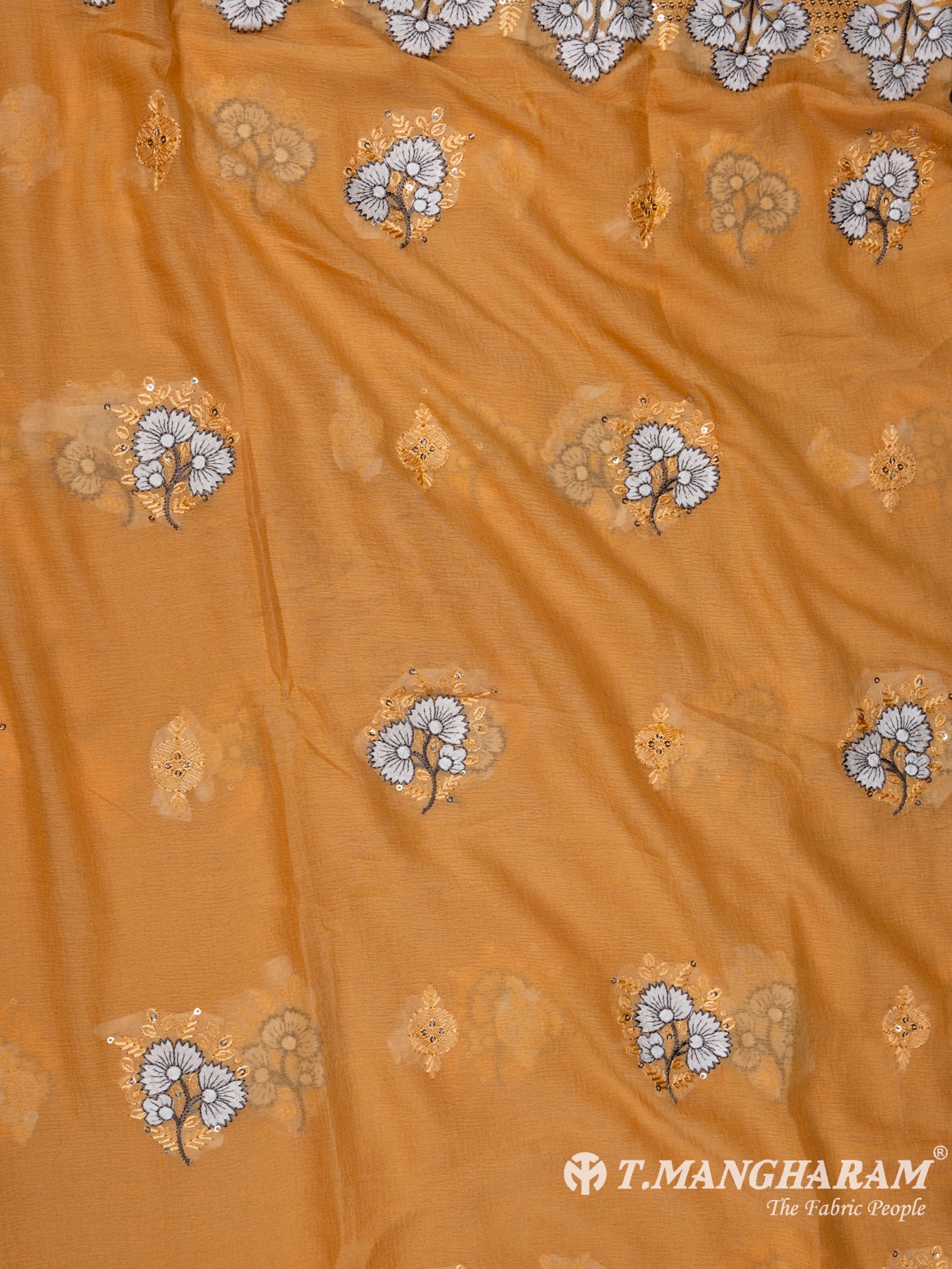 Mustard Yellow Cotton Chudidhar Fabric Set - EH1448 view-3