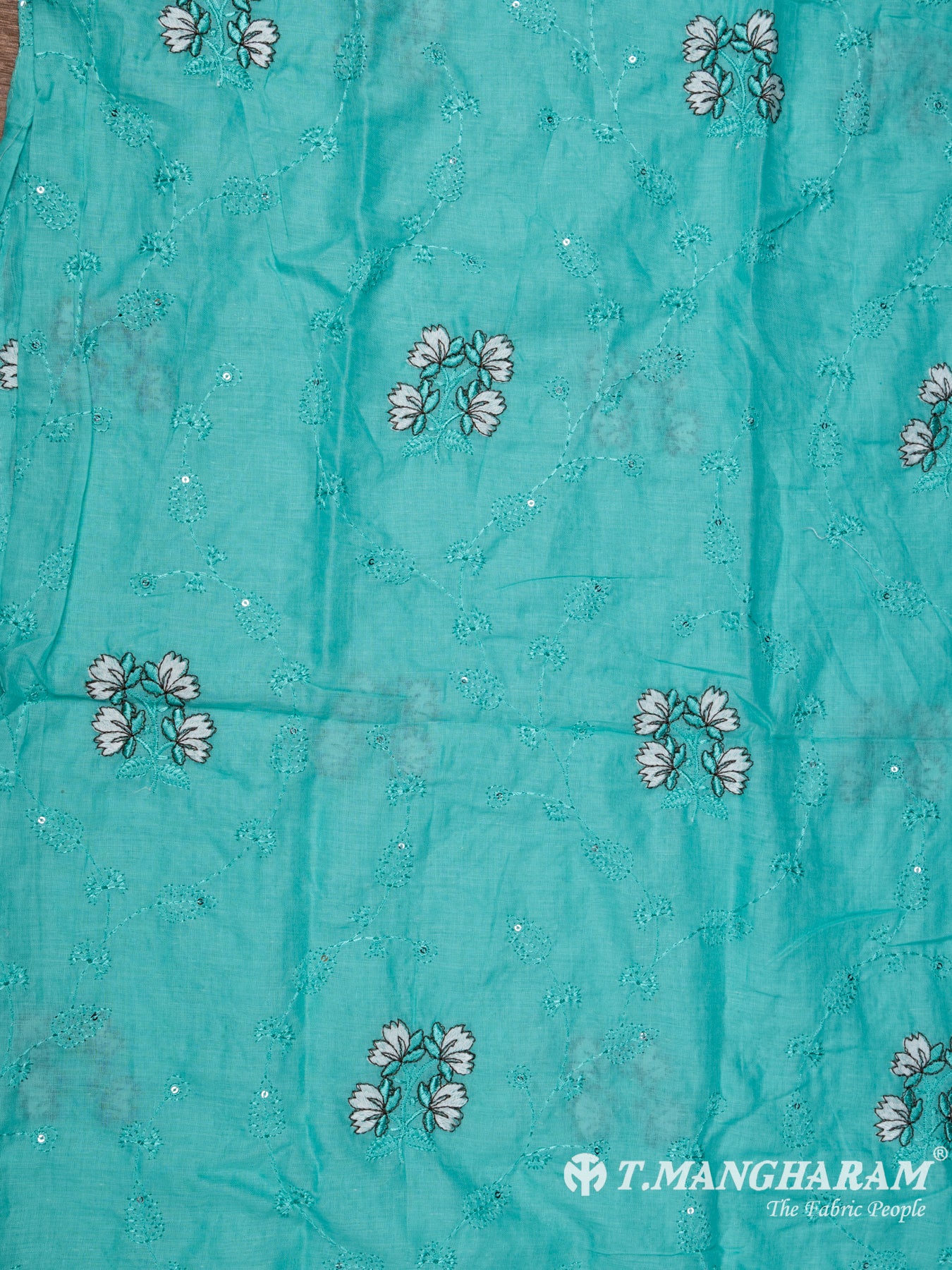 Green Cotton Chudidhar Fabric Set - EH1476 view-3