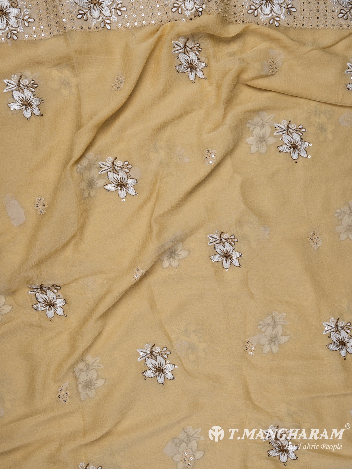 Beige Cotton Chudidhar Fabric Set - EH1445 view-3