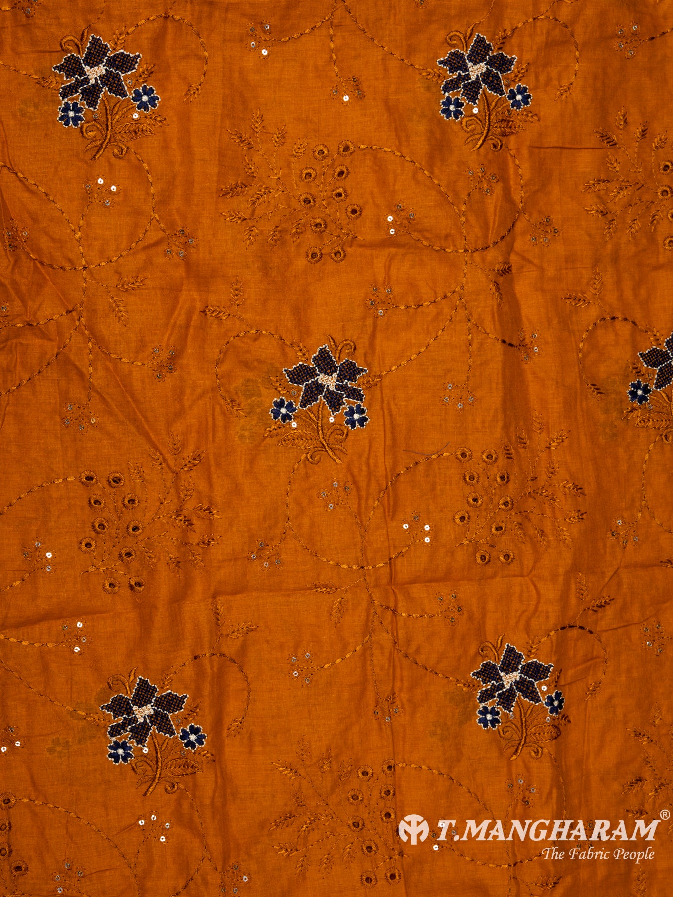 Orange Cotton Chudidhar Fabric Set - EH1475 view-3