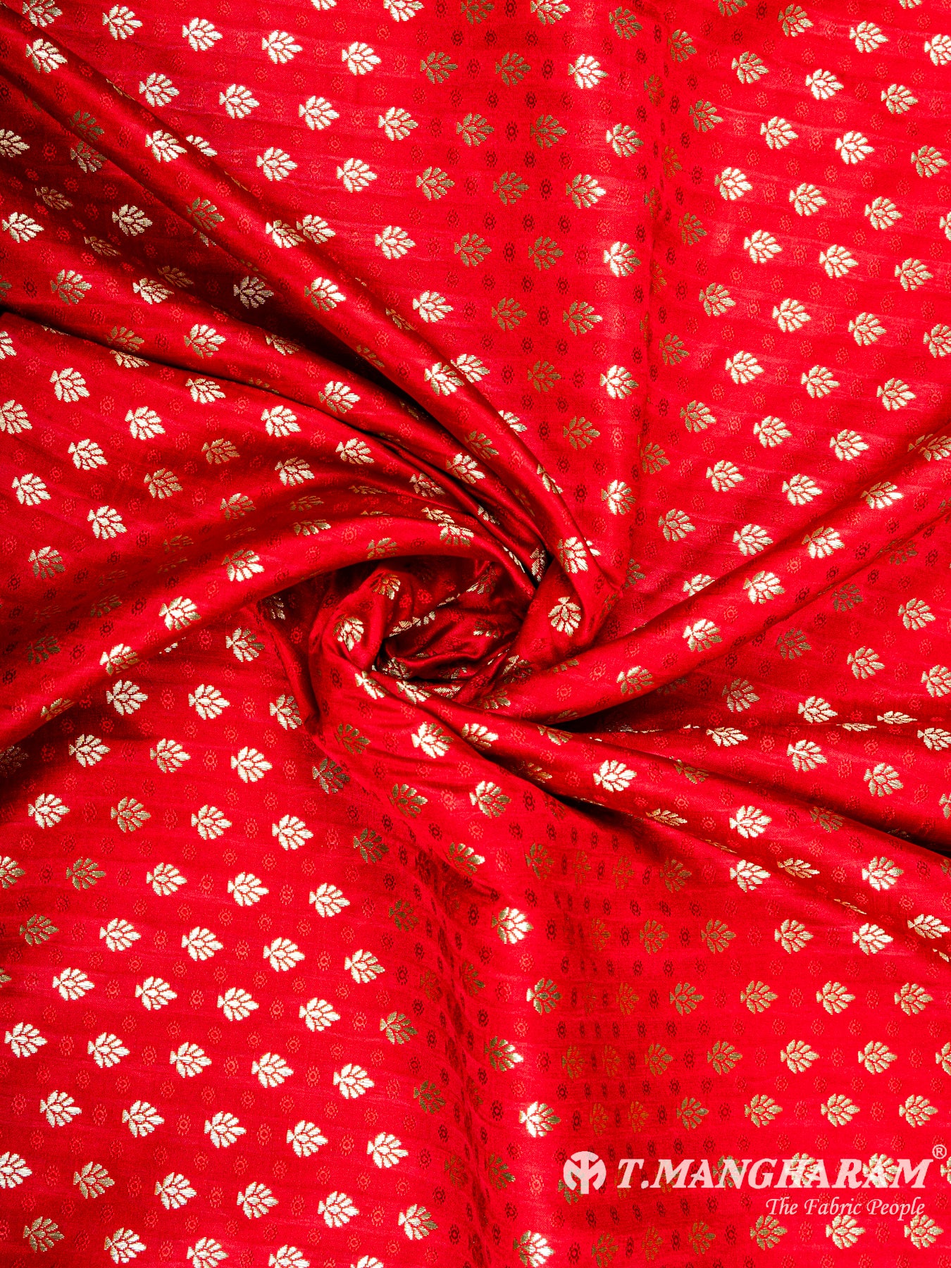 Red Banaras Fabric - EC5796 view-1