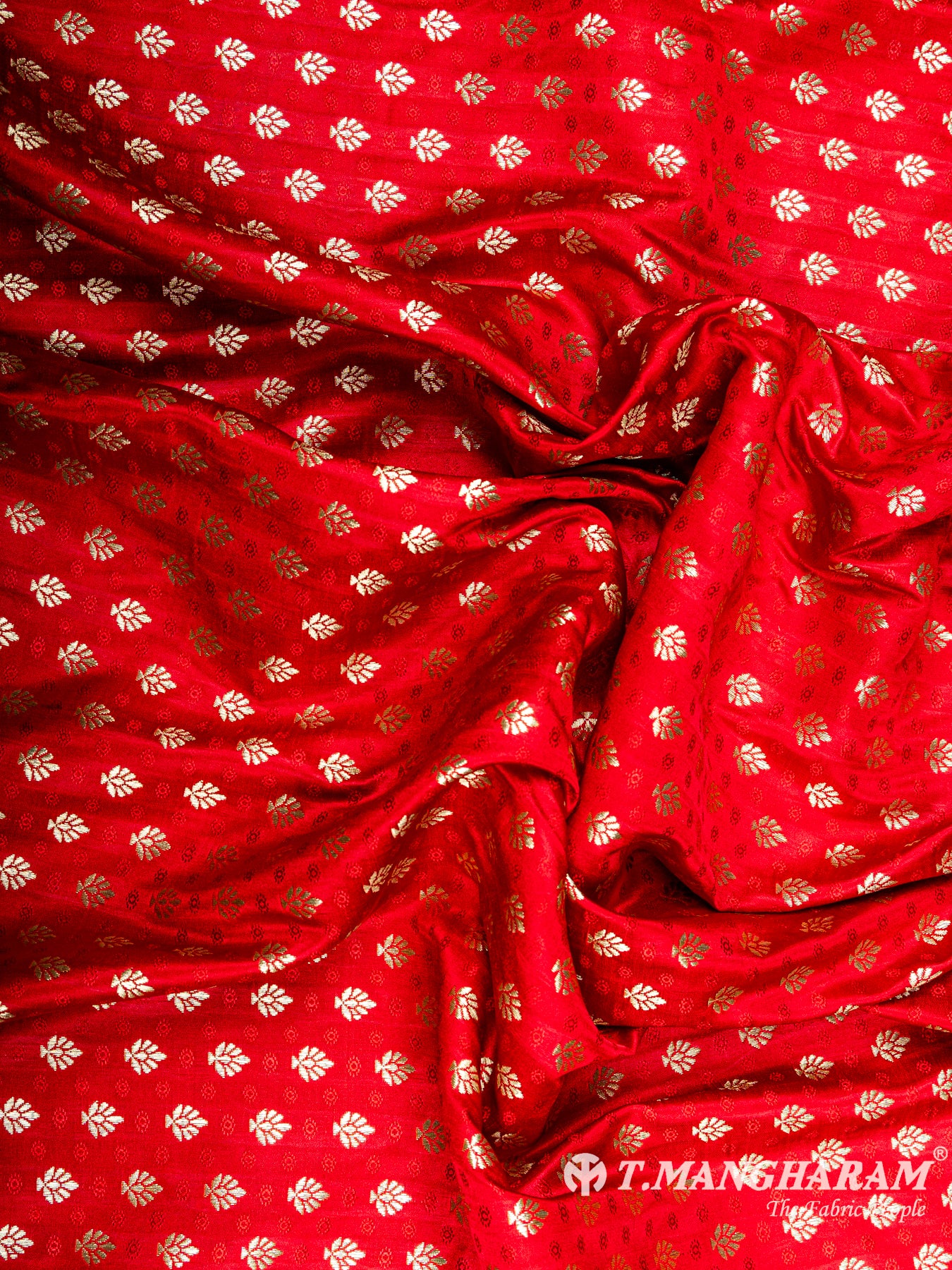 Red Banaras Fabric - EC5796 view-4