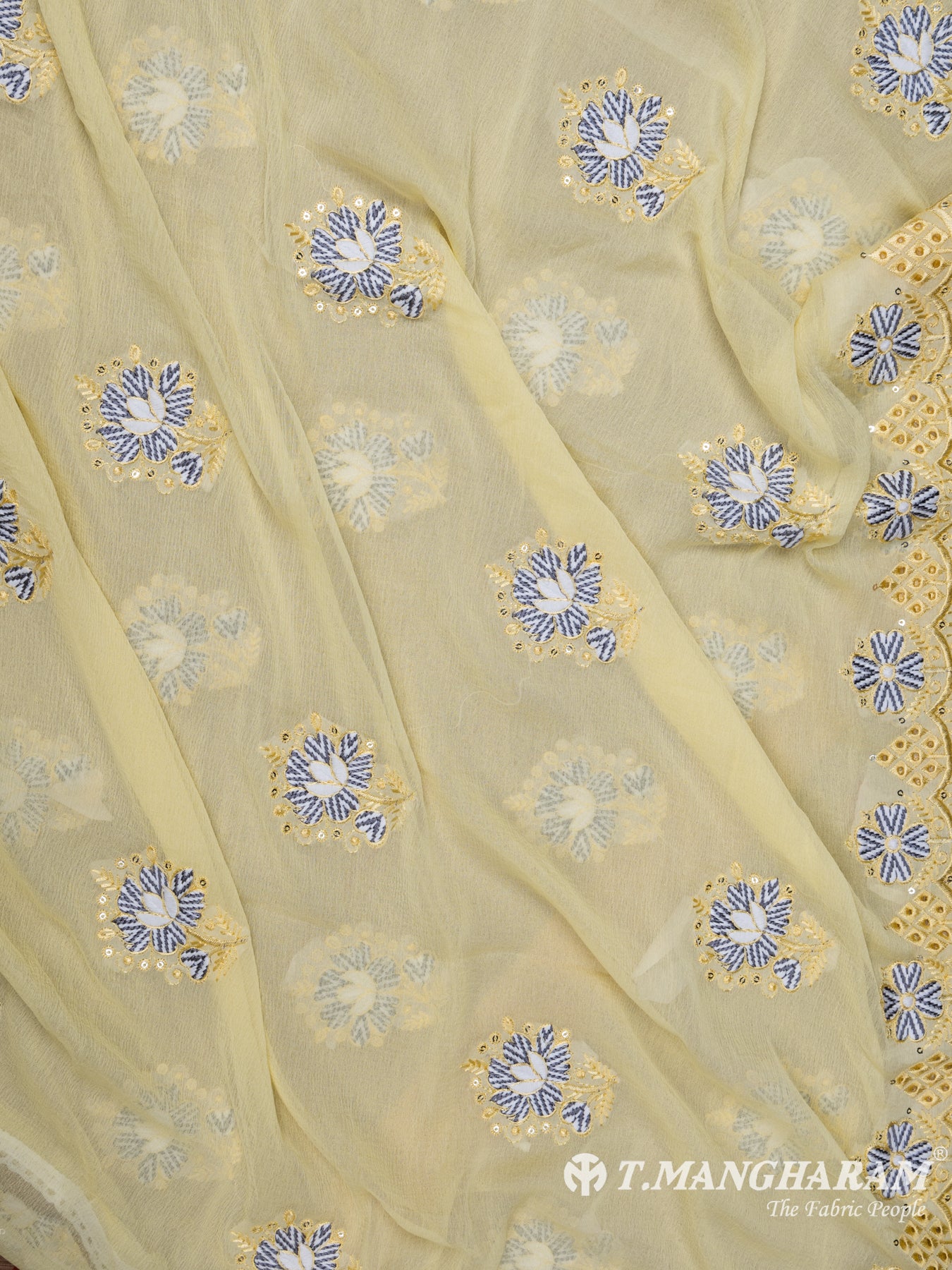 Yellow Cotton Chudidhar Fabric Set - EH1452 view-3