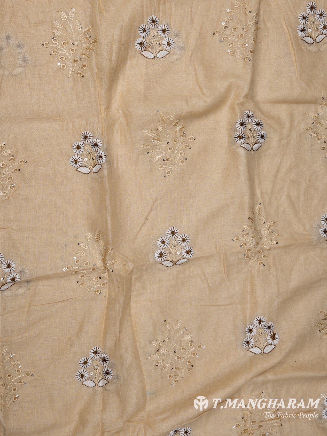 Beige Cotton Chudidhar Fabric Set - EH1492 view-3