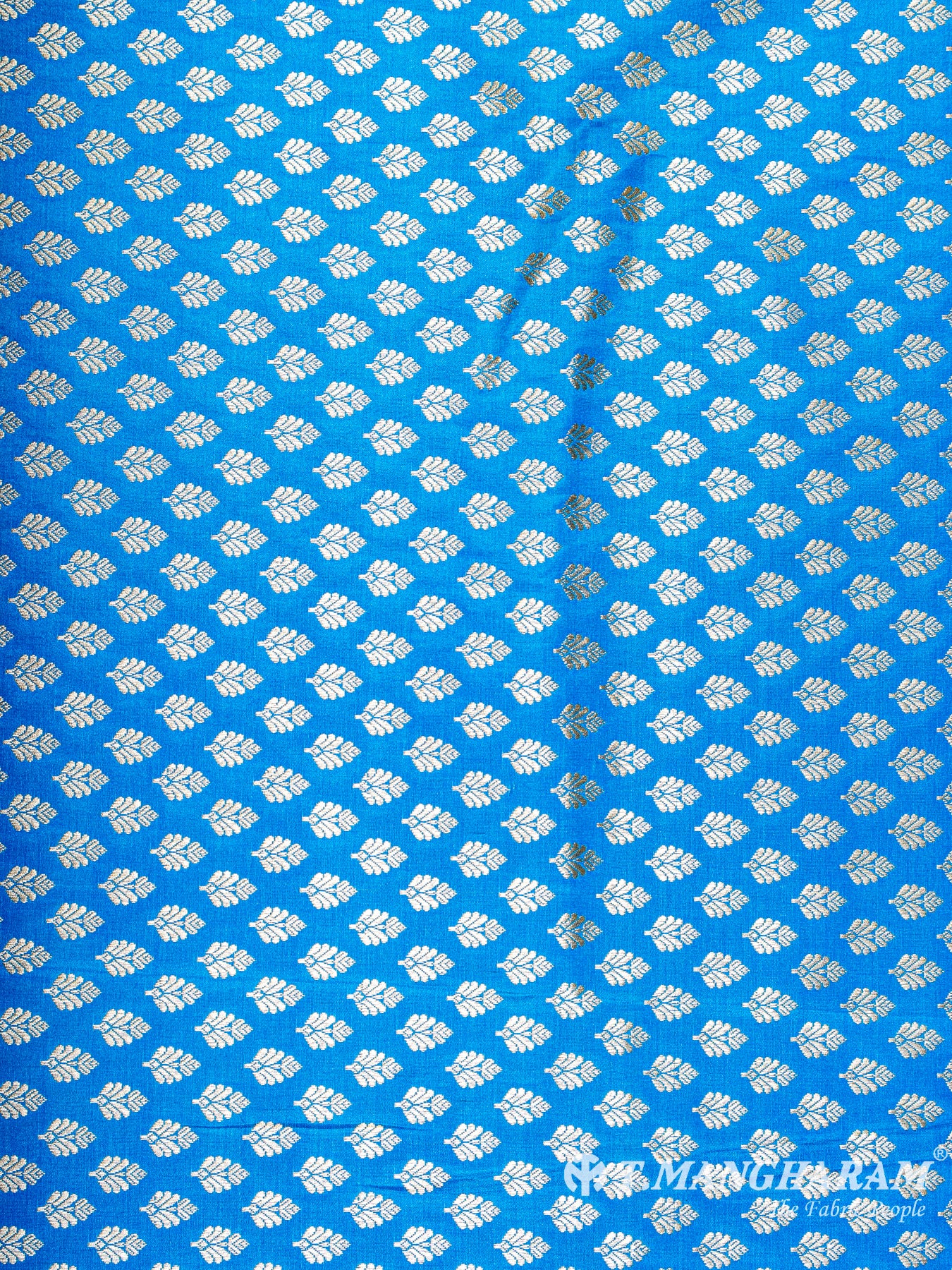 Blue Banaras Fabric - EC5783 view-3