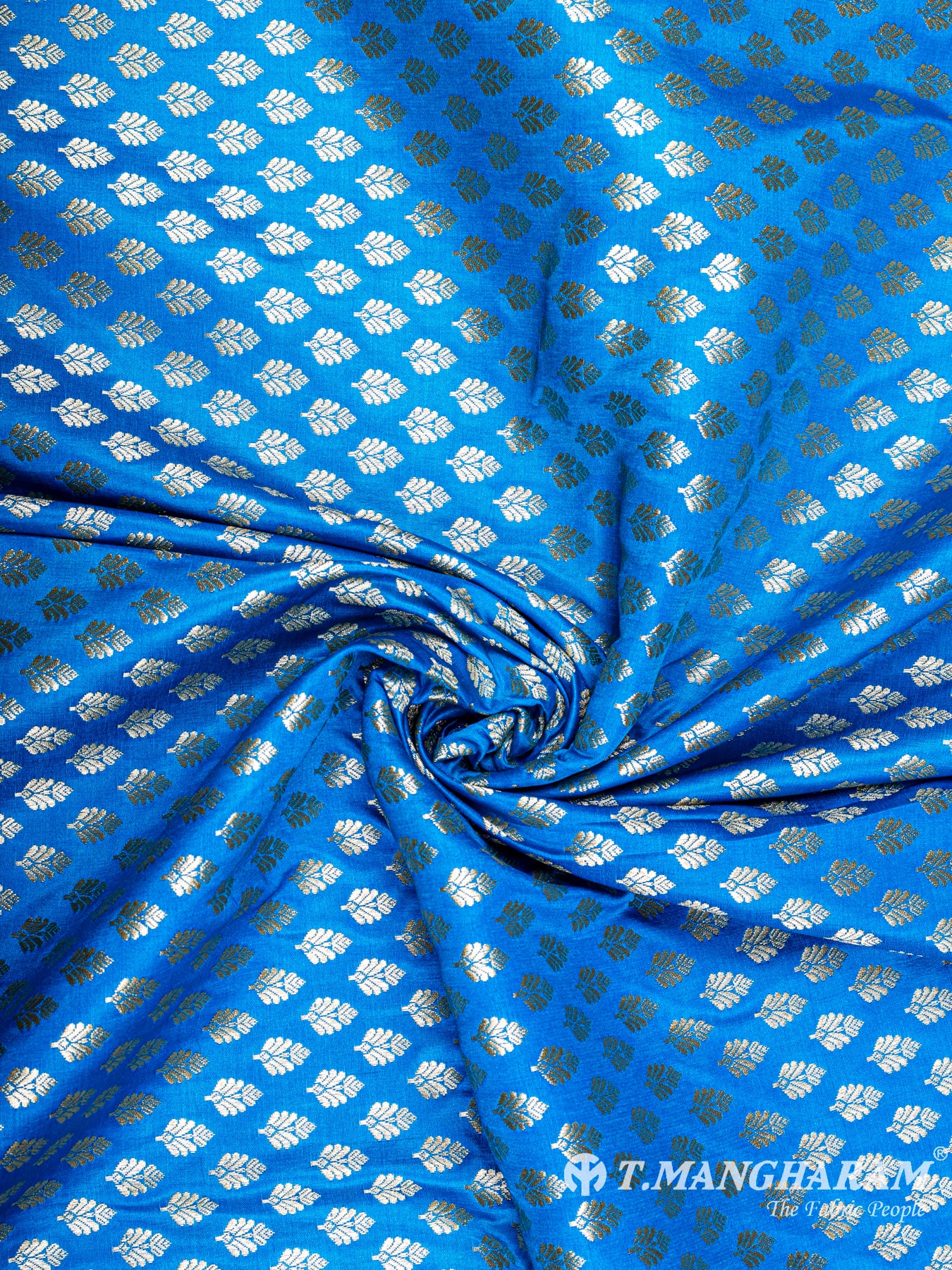 Blue Banaras Fabric - EC5783 view-1