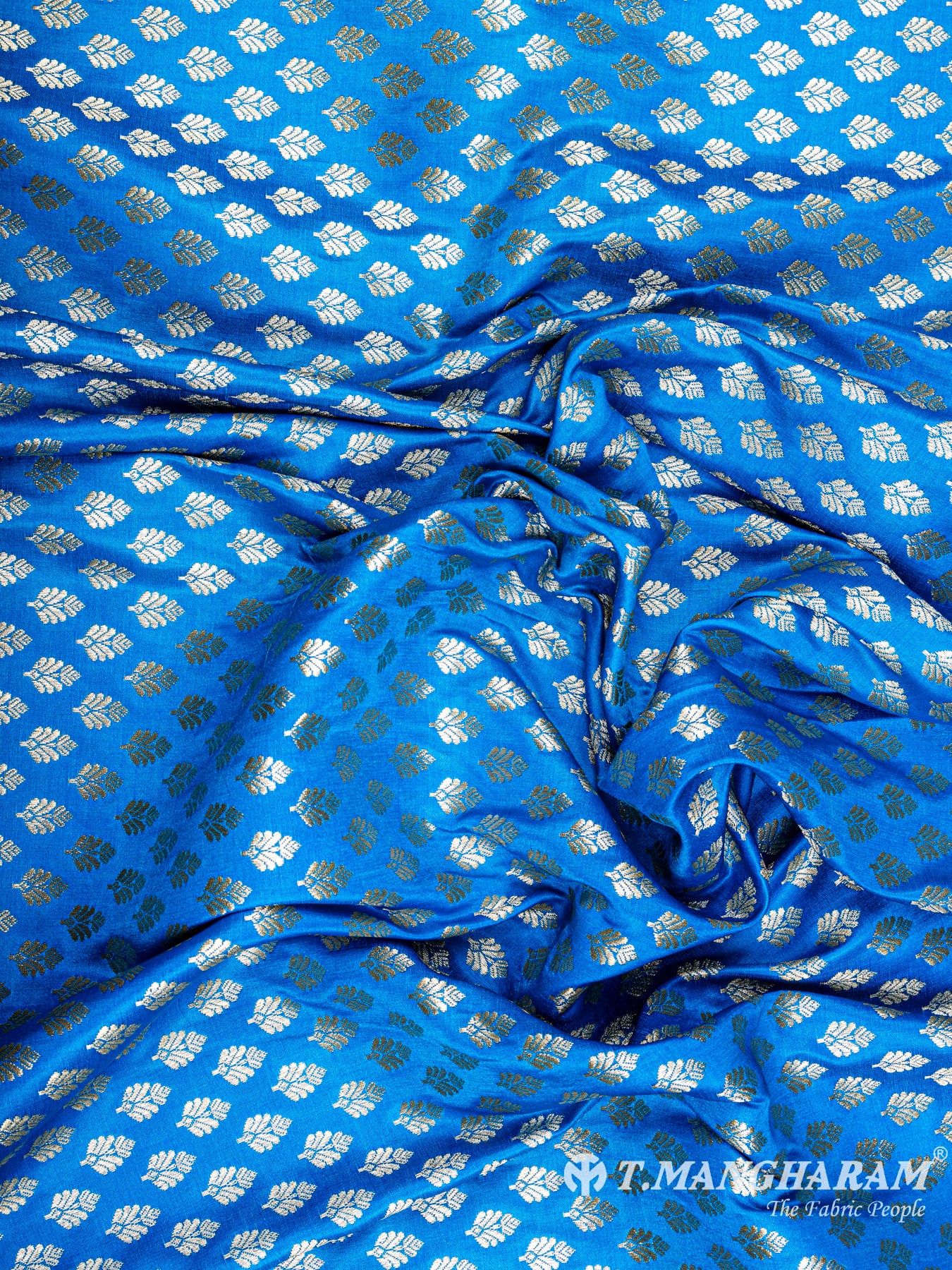 Blue Banaras Fabric - EC5783 view-4