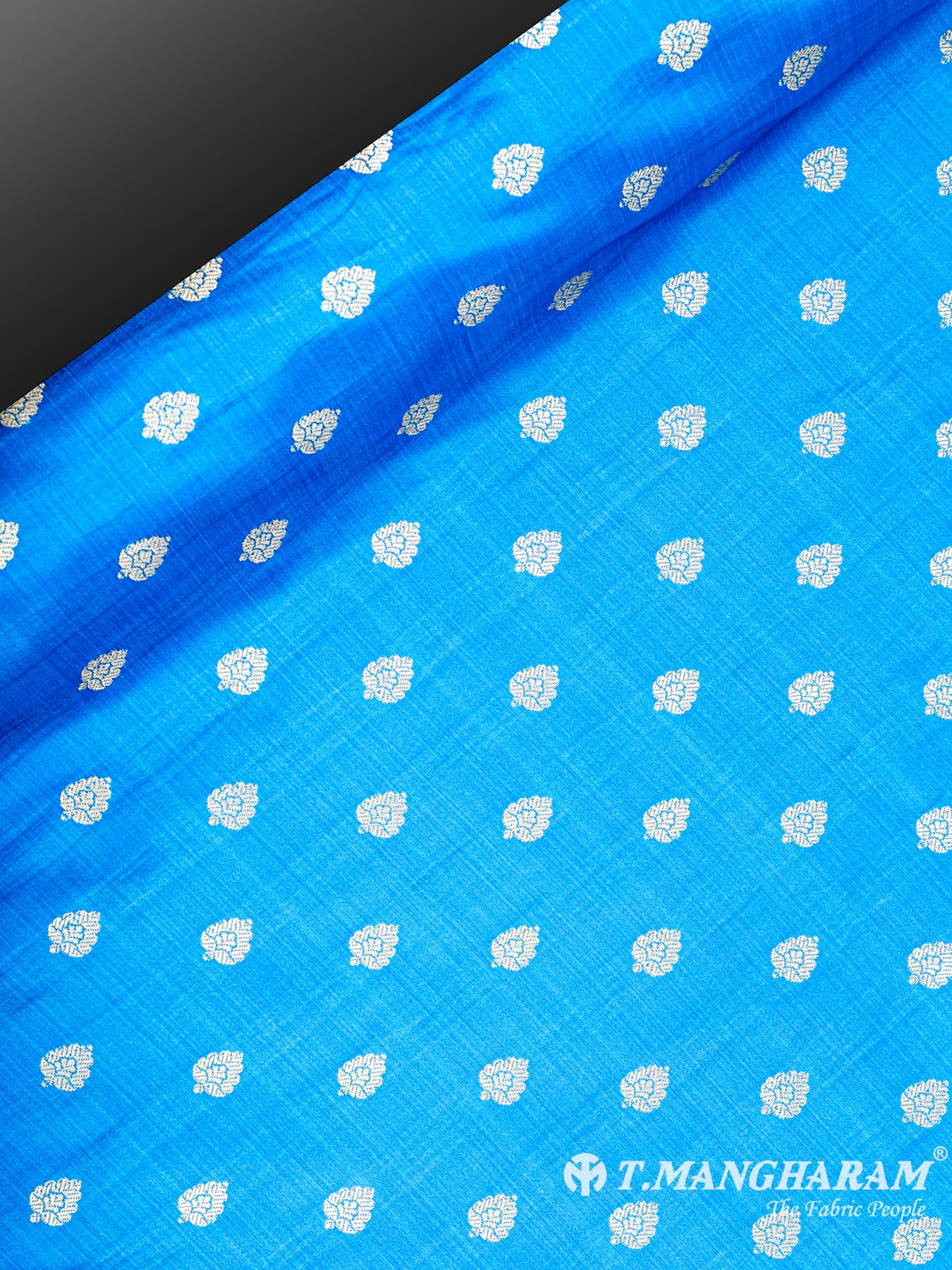 Blue Banaras Fabric - EC5777 view-2