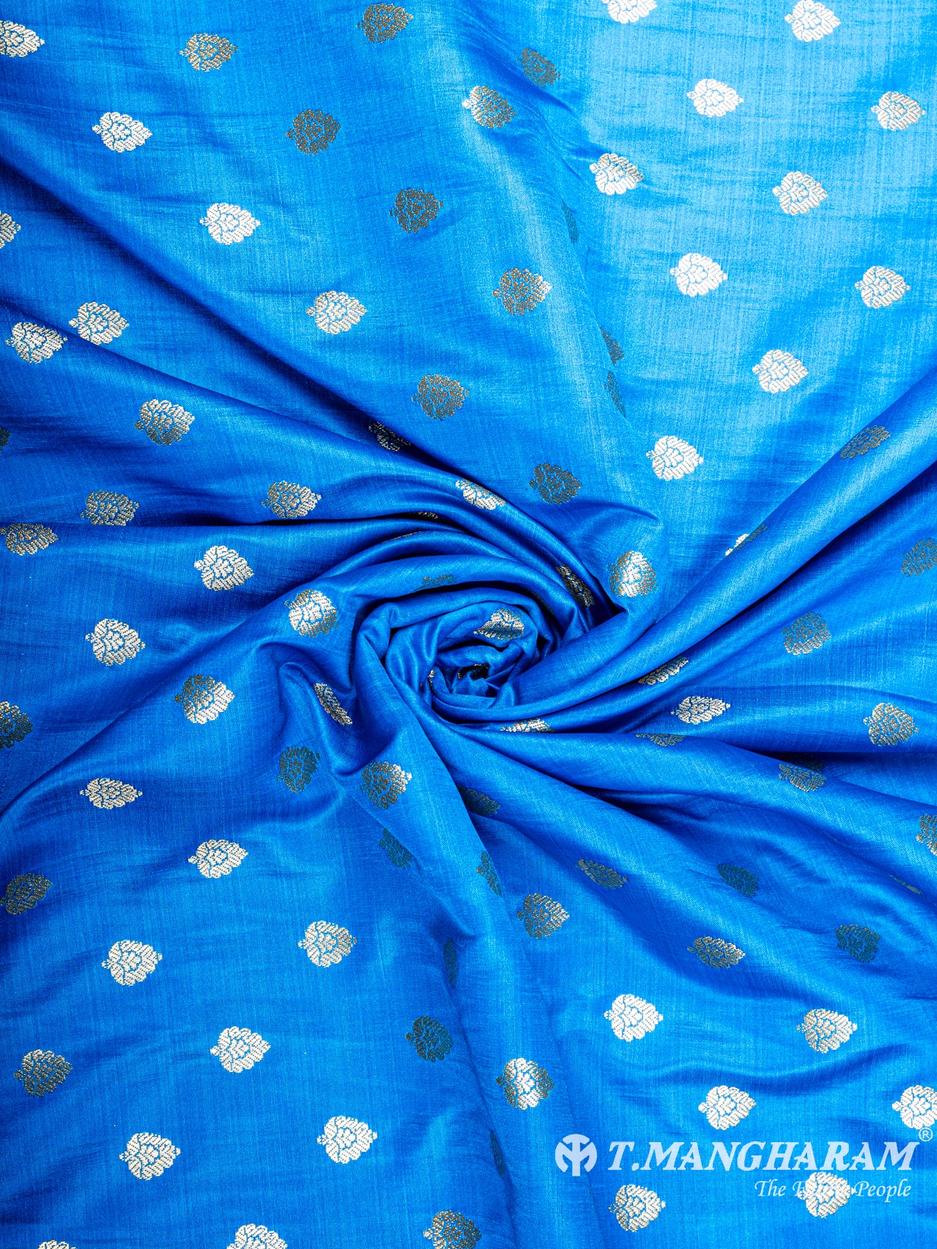 Blue Banaras Fabric - EC5777 view-1