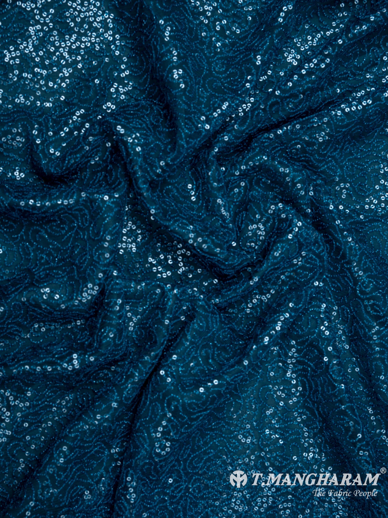 Blue Fancy Net Fabric - EC7650 view-4