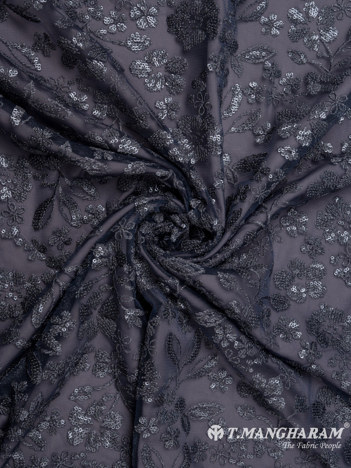 Grey Fancy Net Fabric - EB5300 view-1