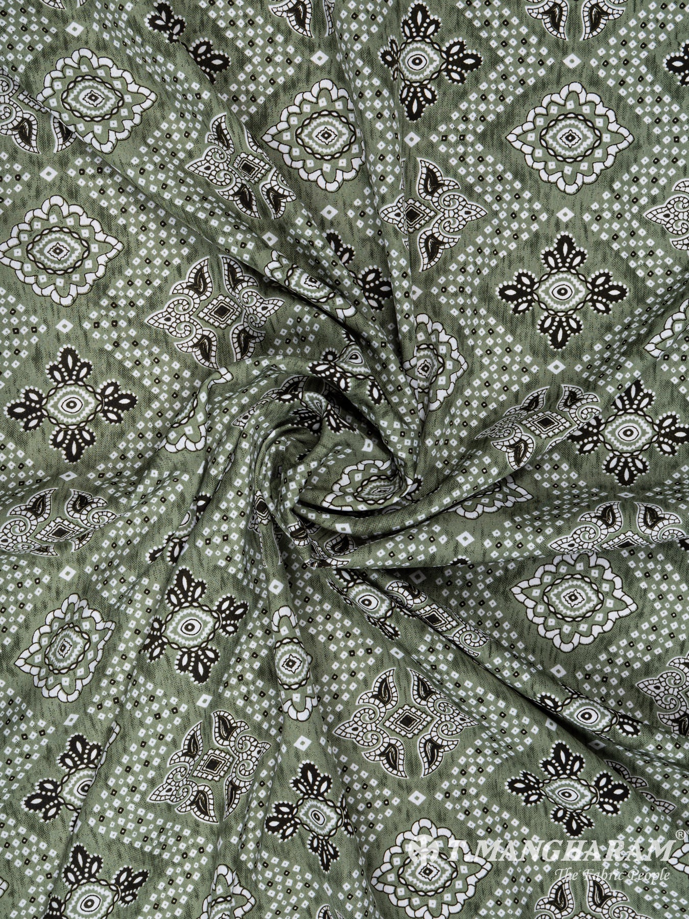 Green Crepe Fabric - EA1949 view-1