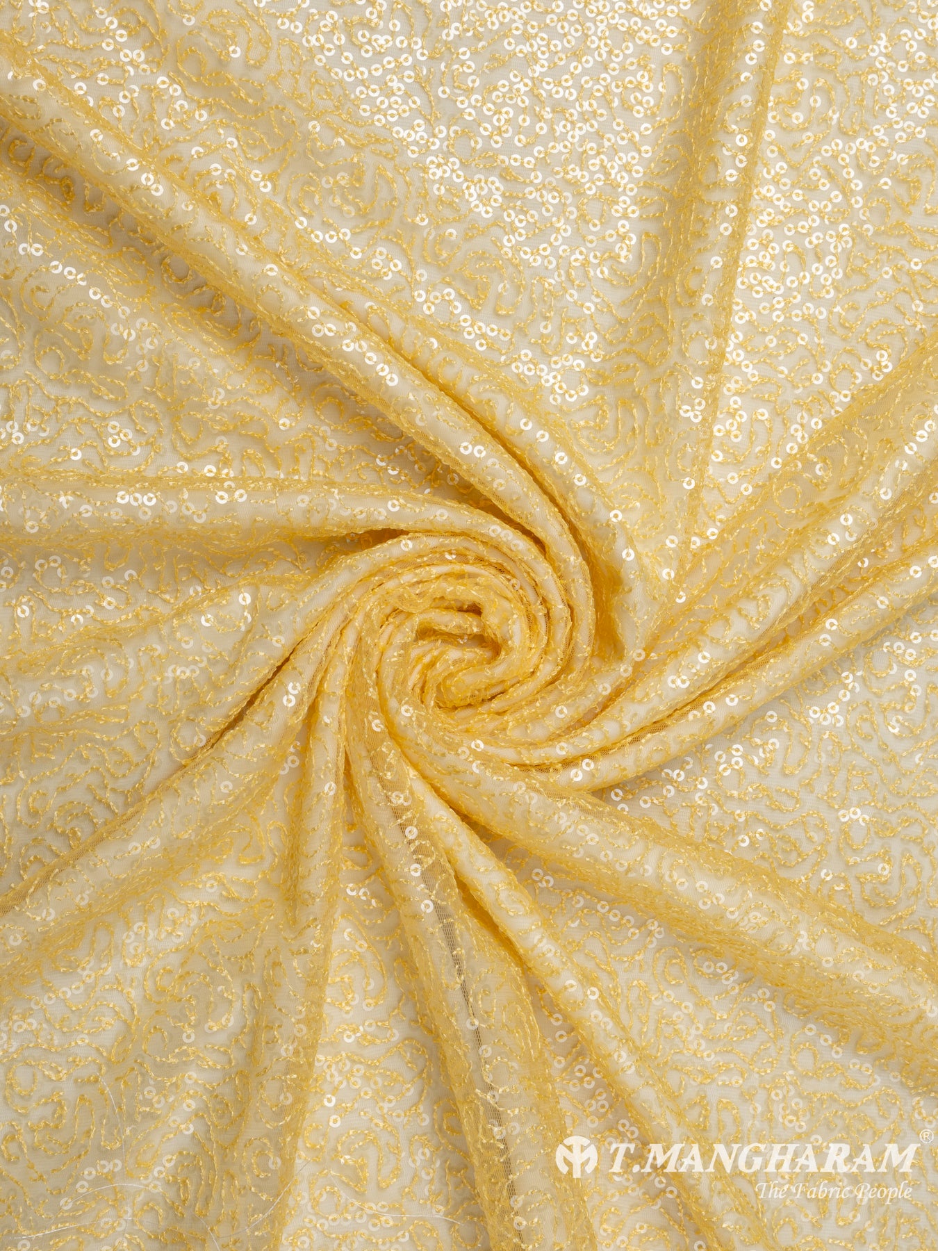 Yellow Fancy Net Fabric - EB5307 view-1
