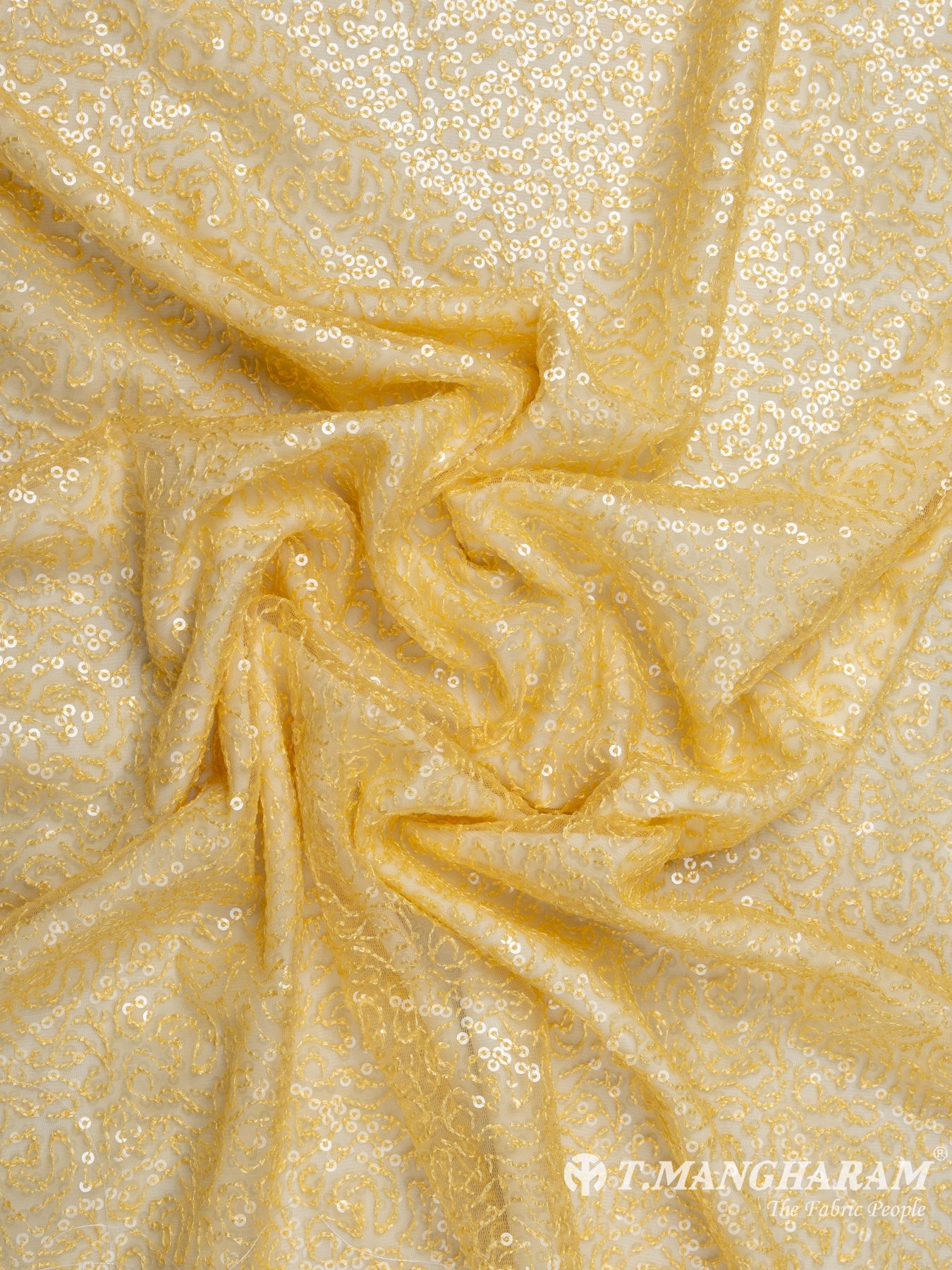 Yellow Fancy Net Fabric - EB5307 view-4