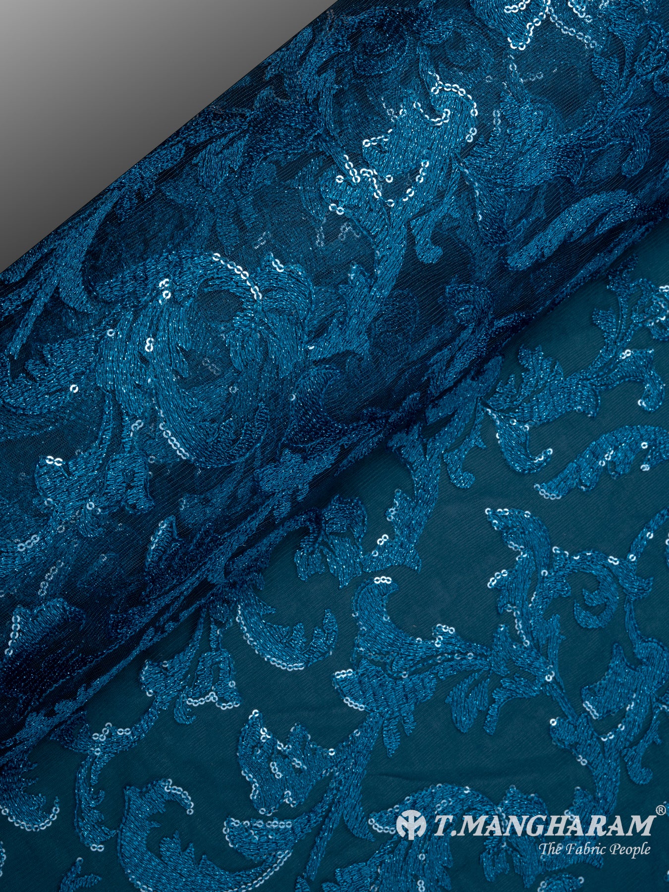 Blue Fancy Net Fabric - EC7634 view-2
