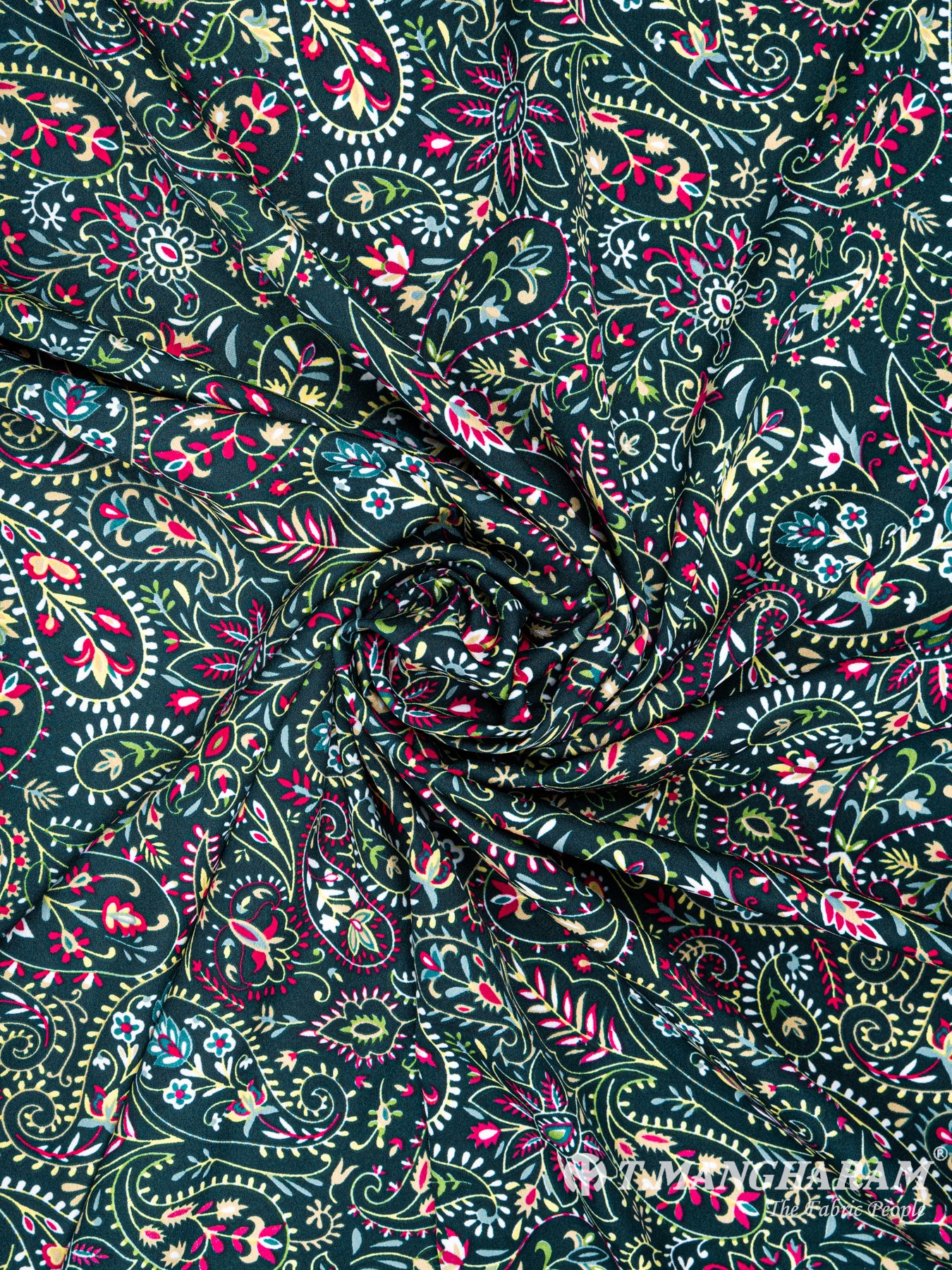 Green Crepe Fabric - EA1925 view-1